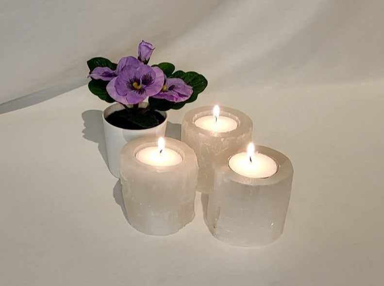 Selenit Fyrfadsstage 6 cm