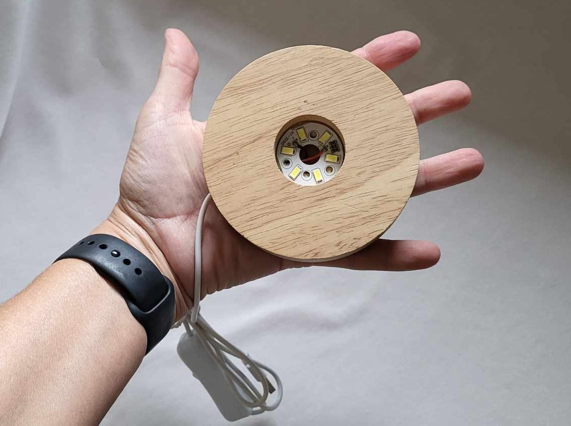 LED Træholder med lys - Stor