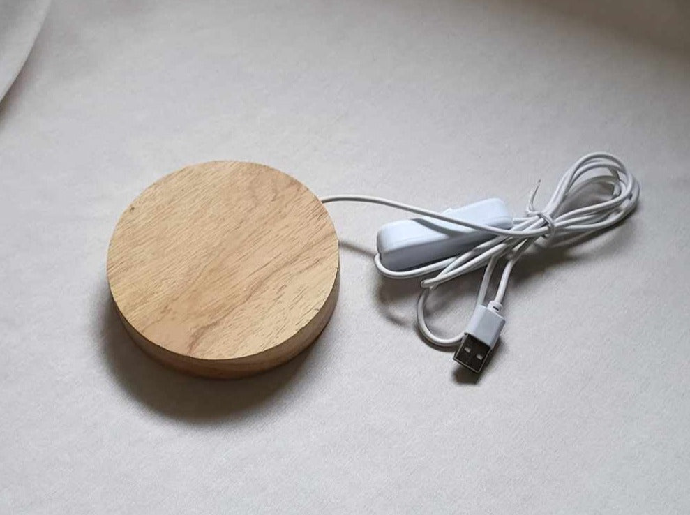 LED Træholder med lys - 10 cm