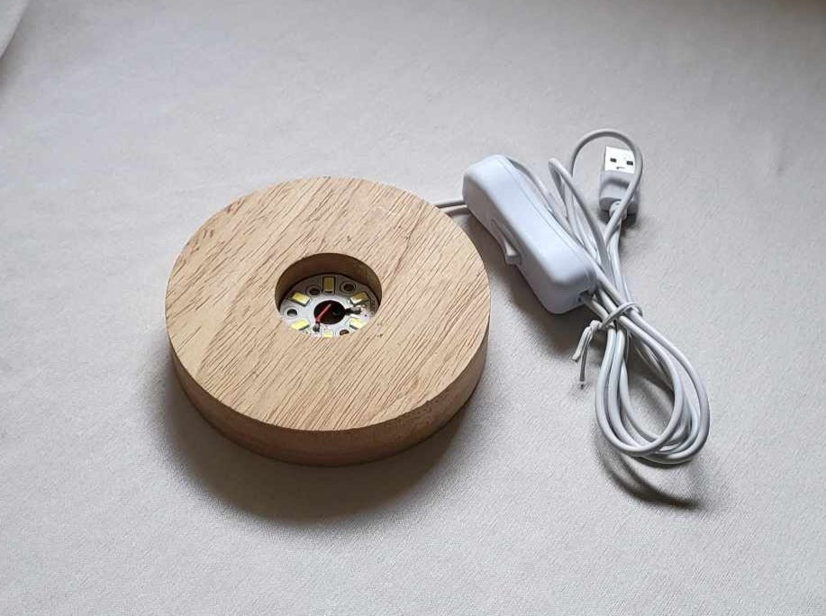 LED Træholder med lys - Stor