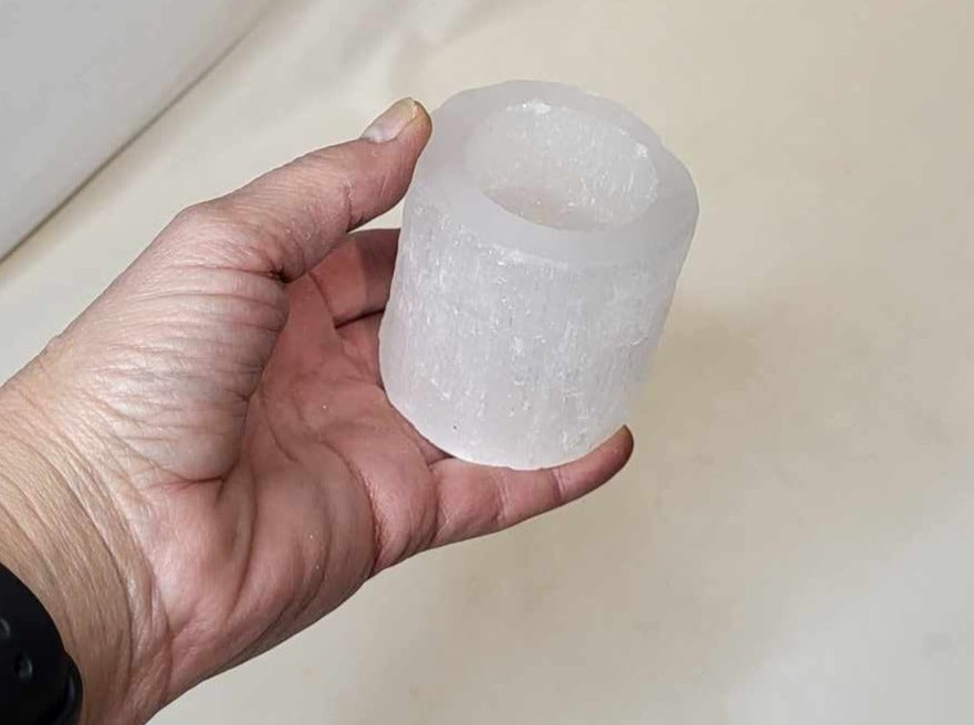 Selenit Fyrfadsstage 6 cm