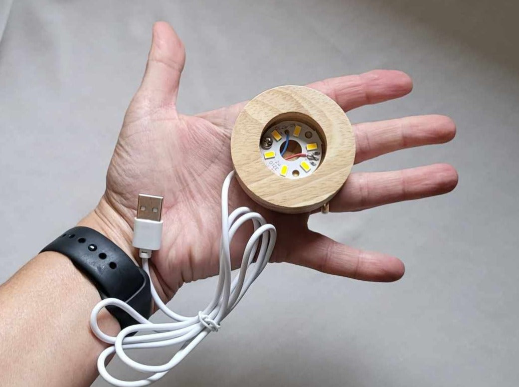 LED Træholder med lys - Lille