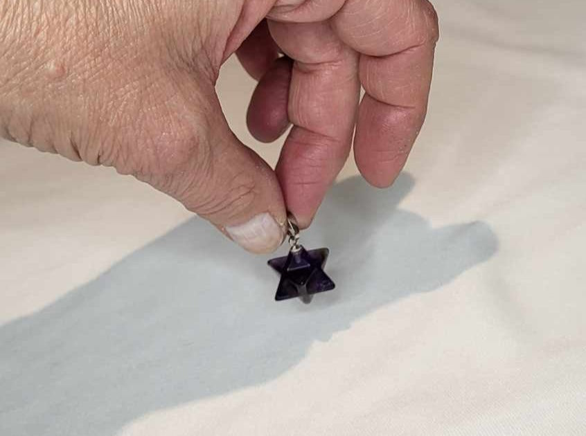 Vedhæng Merkaba Ametyst