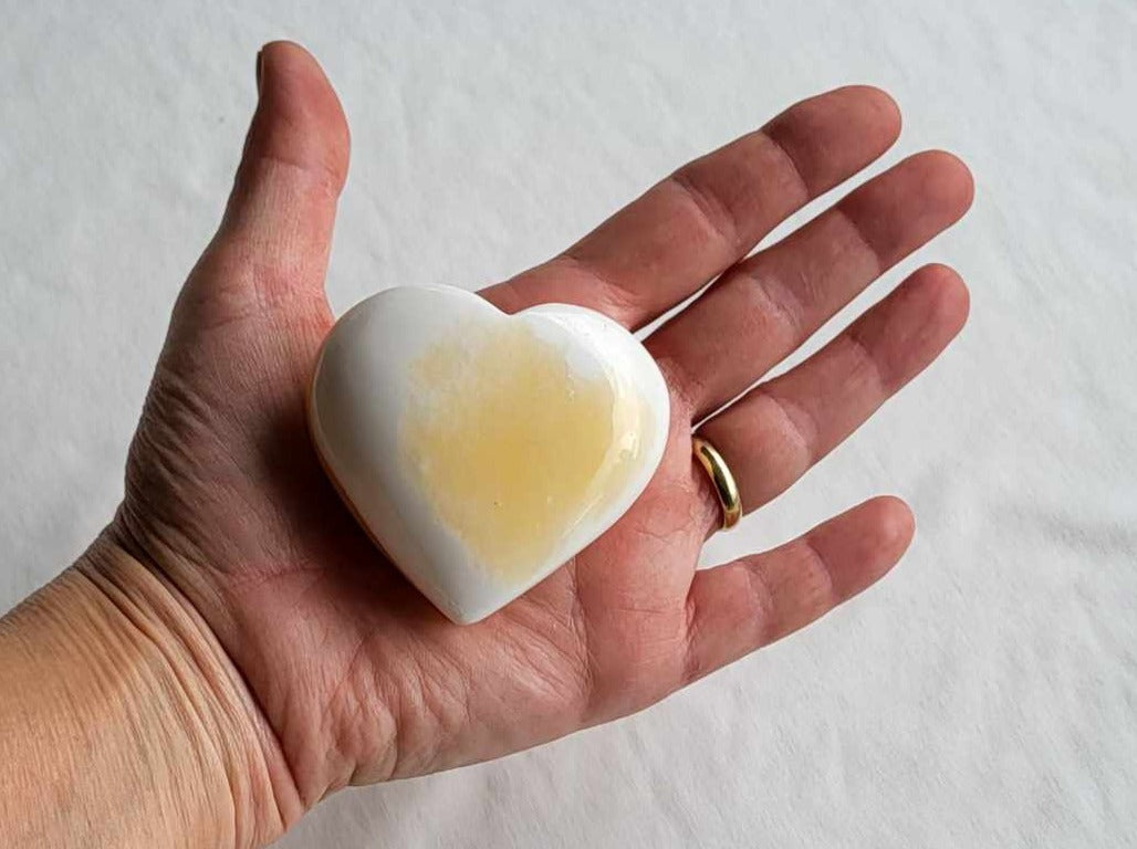 Gul Calcit Hjerte