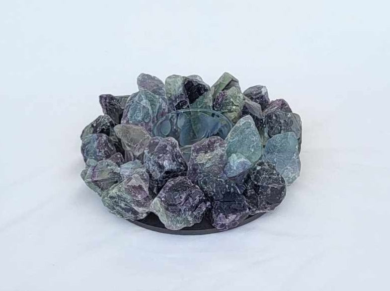 Fluorit Rå Fyrfadsstage