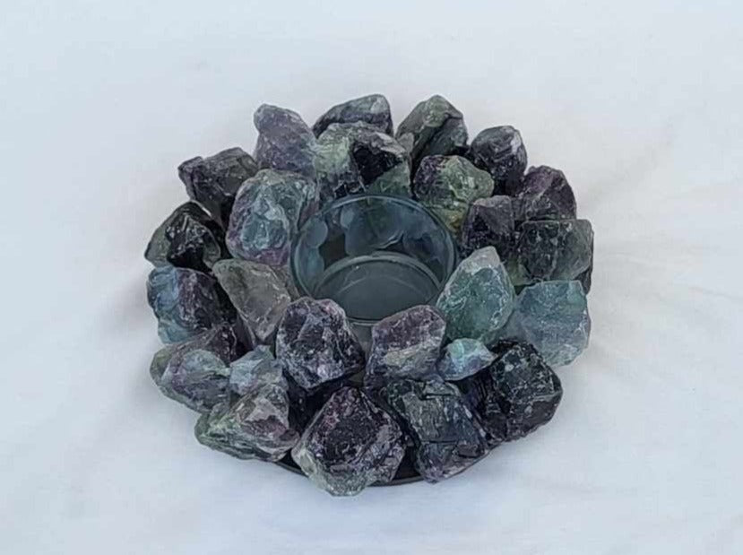 Fluorit Rå Fyrfadsstage