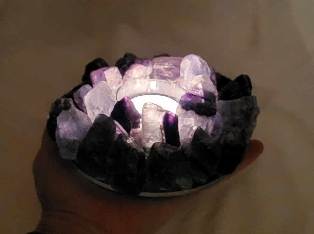 Fluorit Rå Fyrfadsstage