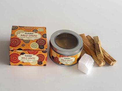 Palo Santo vokslys & Røgelse med Selenit