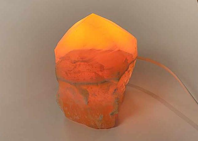 Lampe Orange Calcit UNIKA