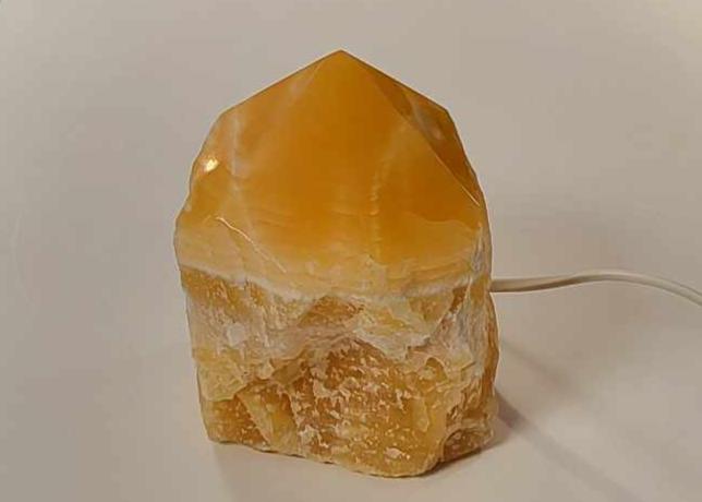 Lampe Orange Calcit UNIKA