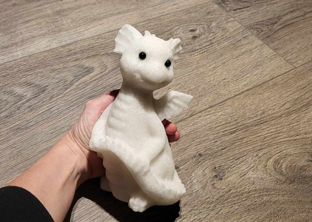 Drage Hvid Jade 20 cm FØDSELSDAGSTILBUD