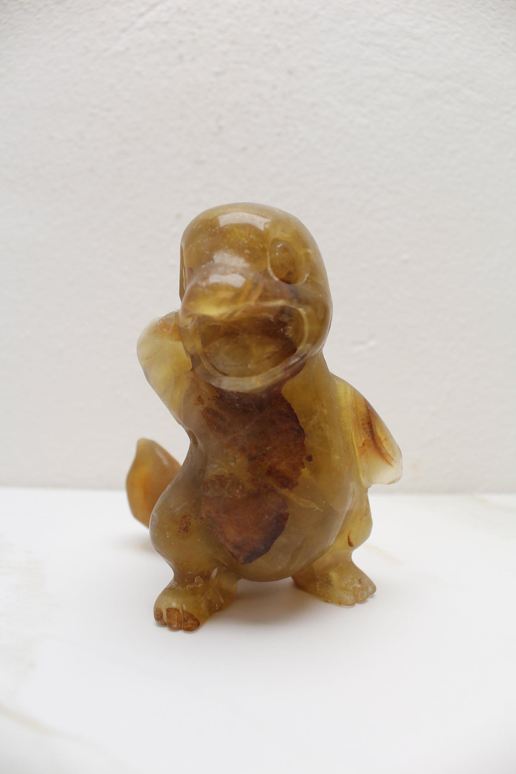 Charmander Pokemon Krystal - Gul Fluorit - 547g