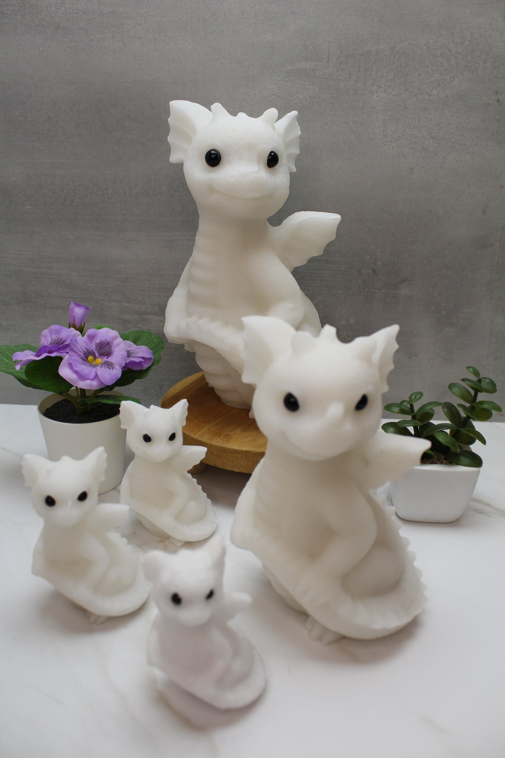 Drage Hvid Jade 15cm - L