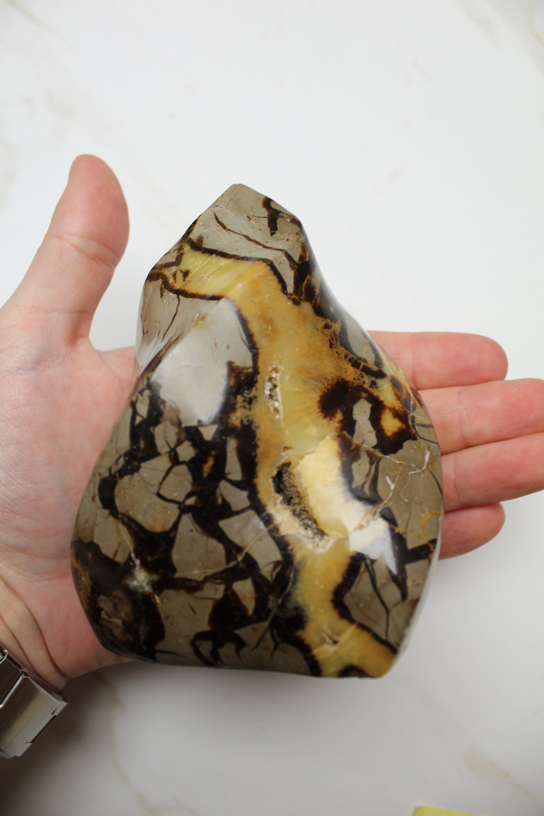 Gul Septarie Tårn/Swirl - 800g