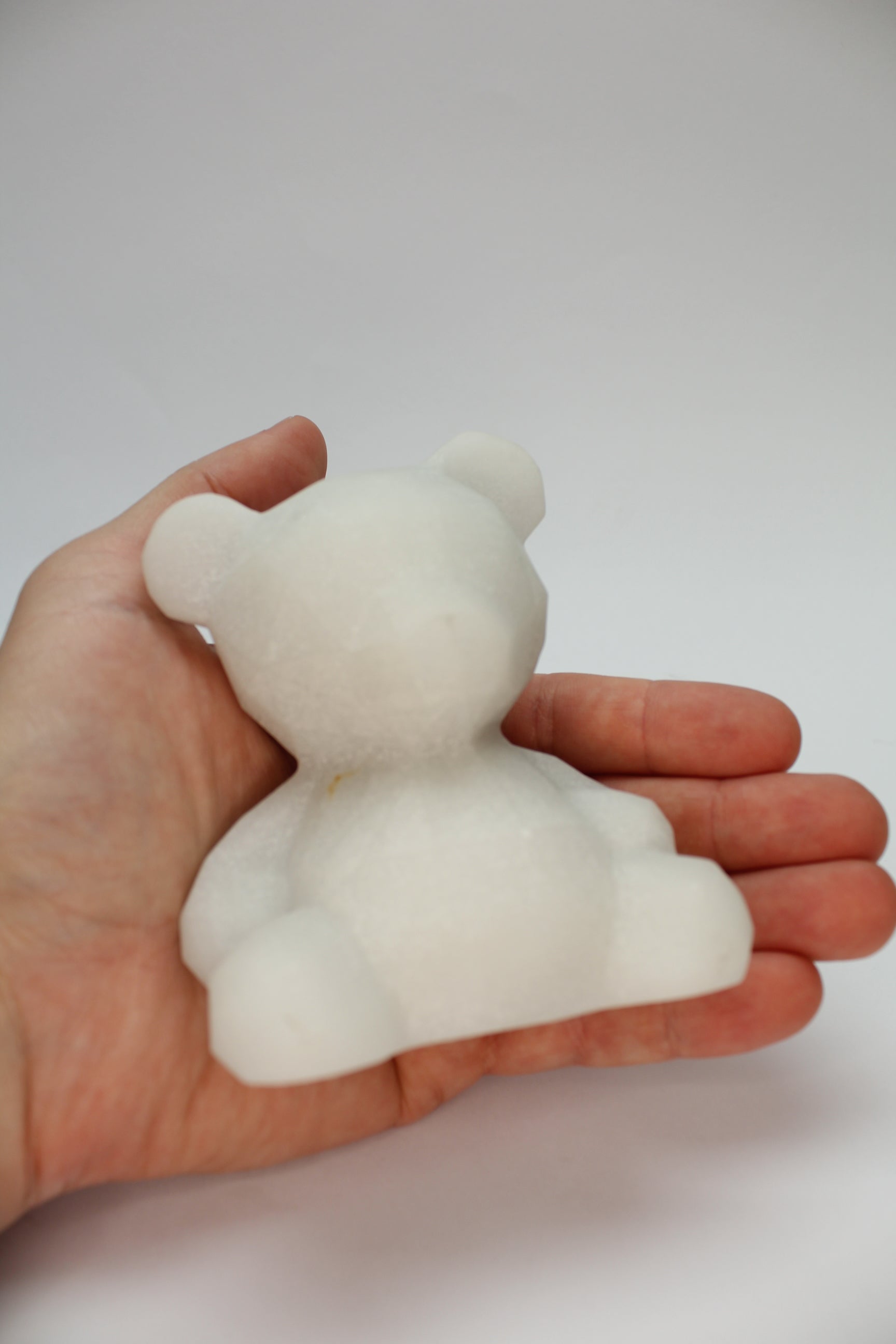 Hvid Jade Bamse - 10cm