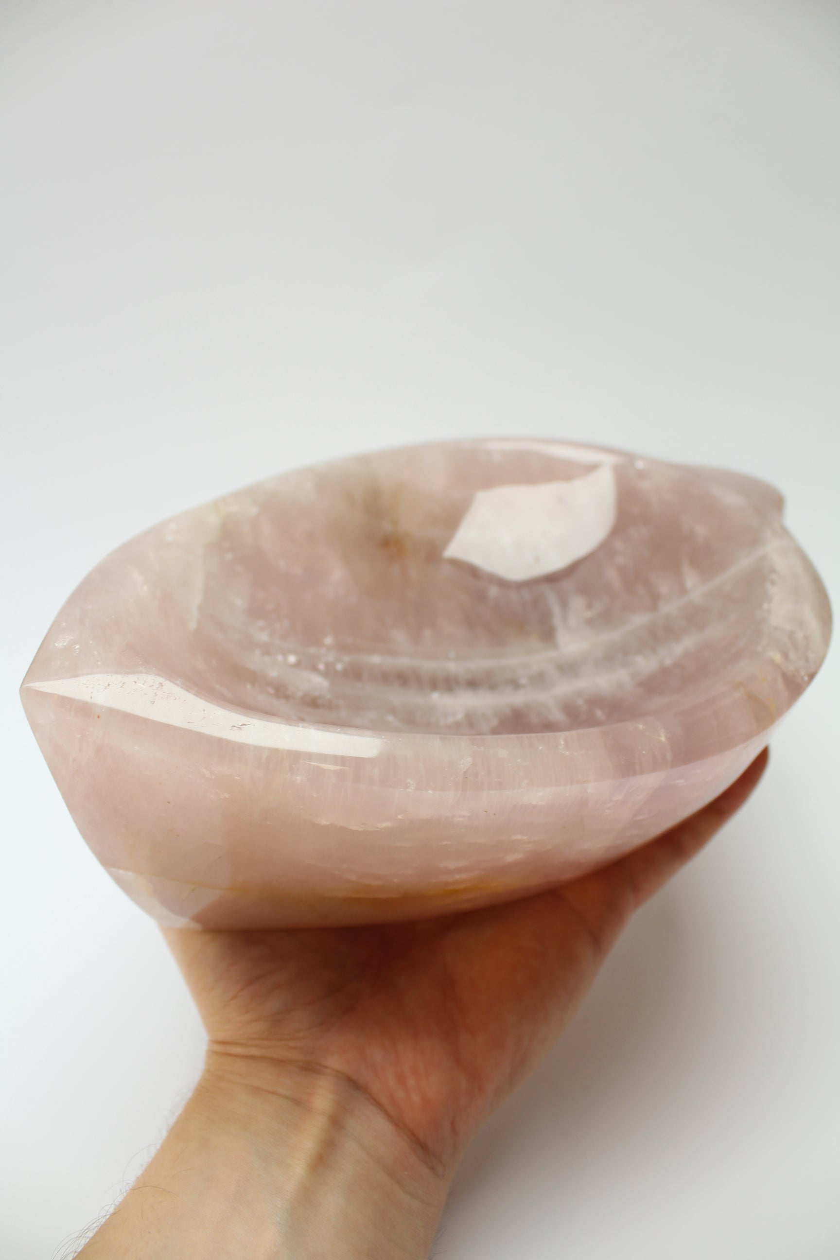 Rosakvarts skål 2,5 kg