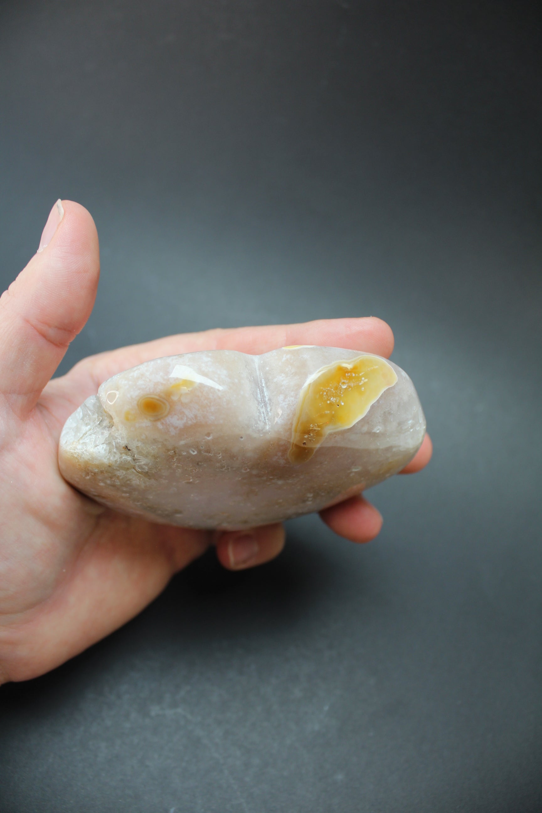 Hjerte Blomster Agat - 330g