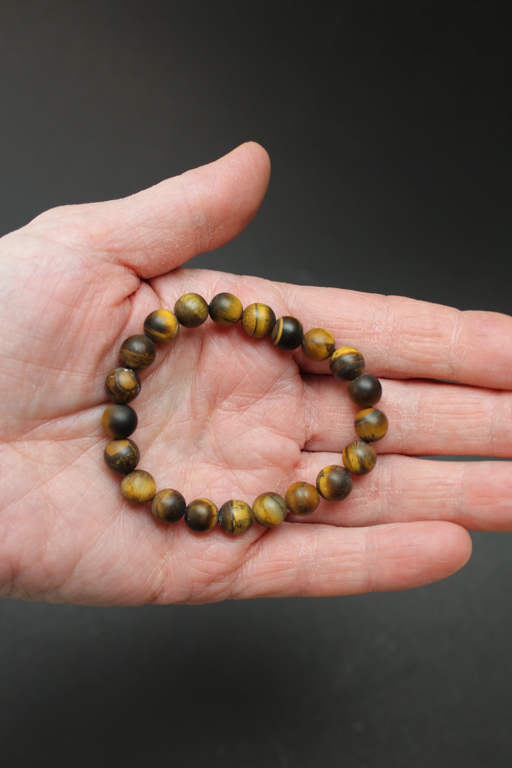 Tigerøje Mat Armbånd - 8 MM