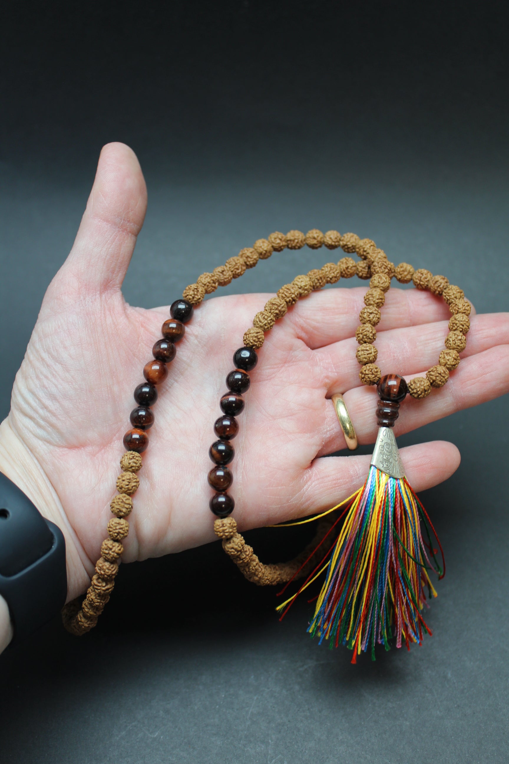 Mala Kæde - Rudraksha/Okseøje - Hara Chakra