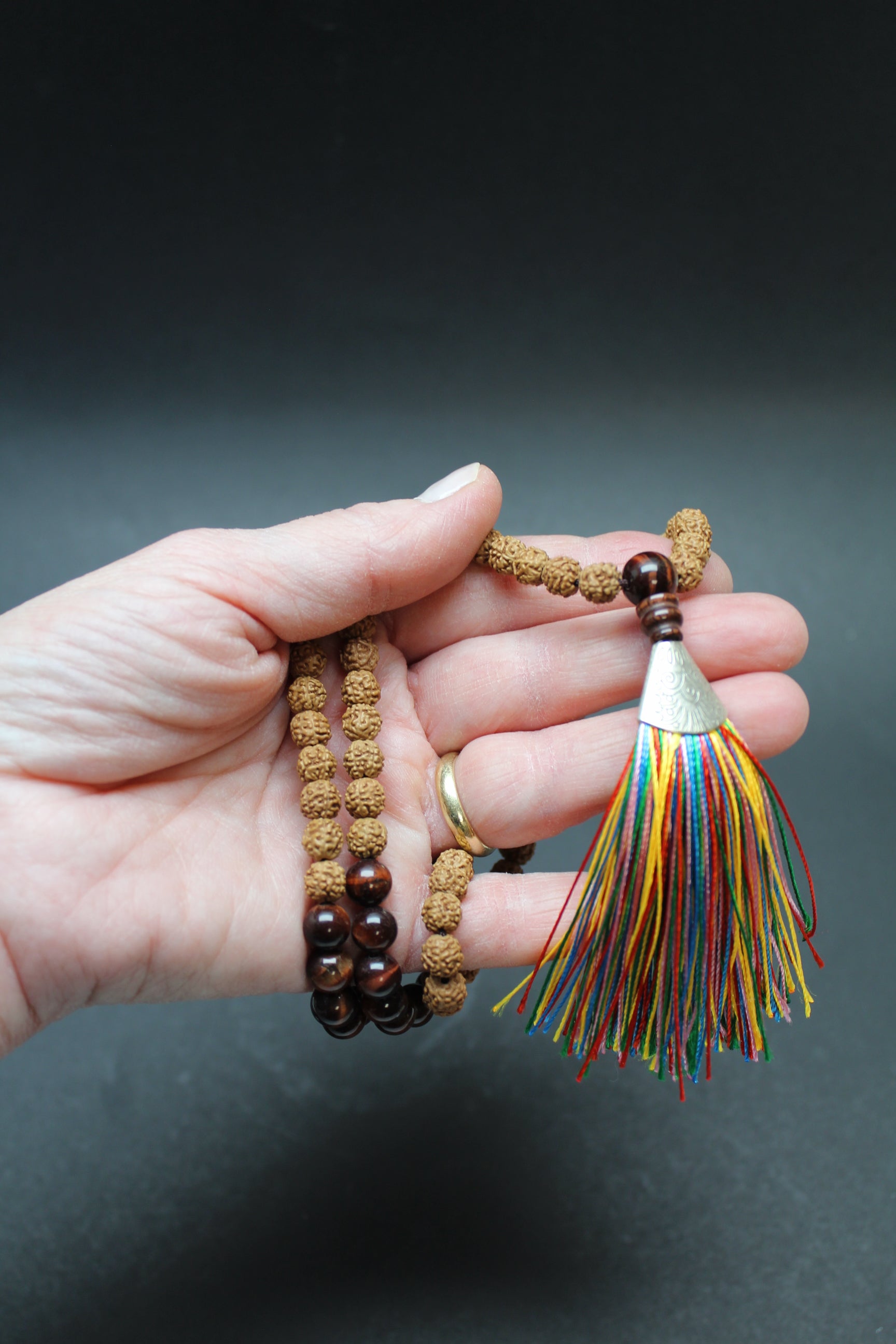 Mala Kæde - Rudraksha/Okseøje - Hara Chakra