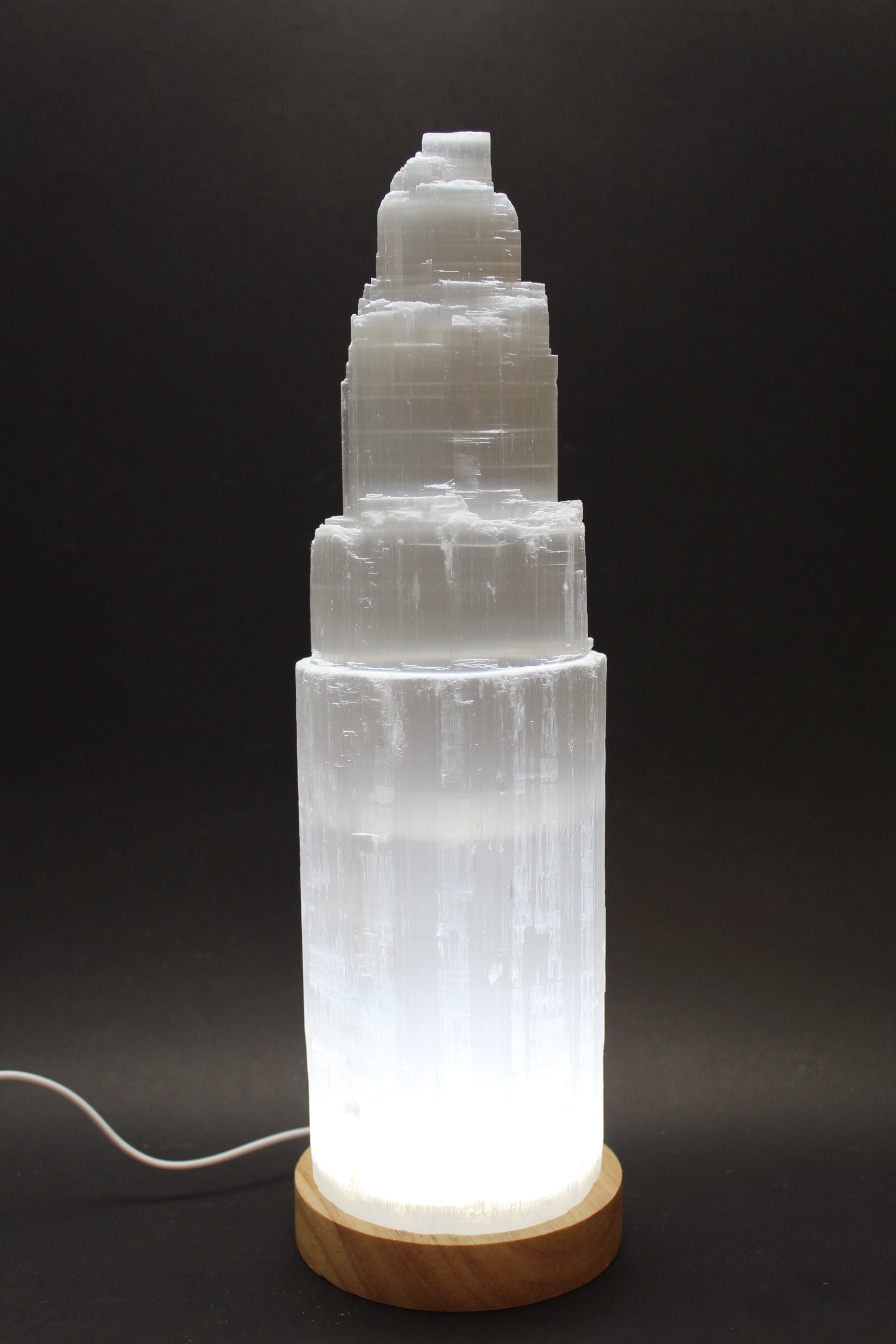 Selenit Lampe 30 cm