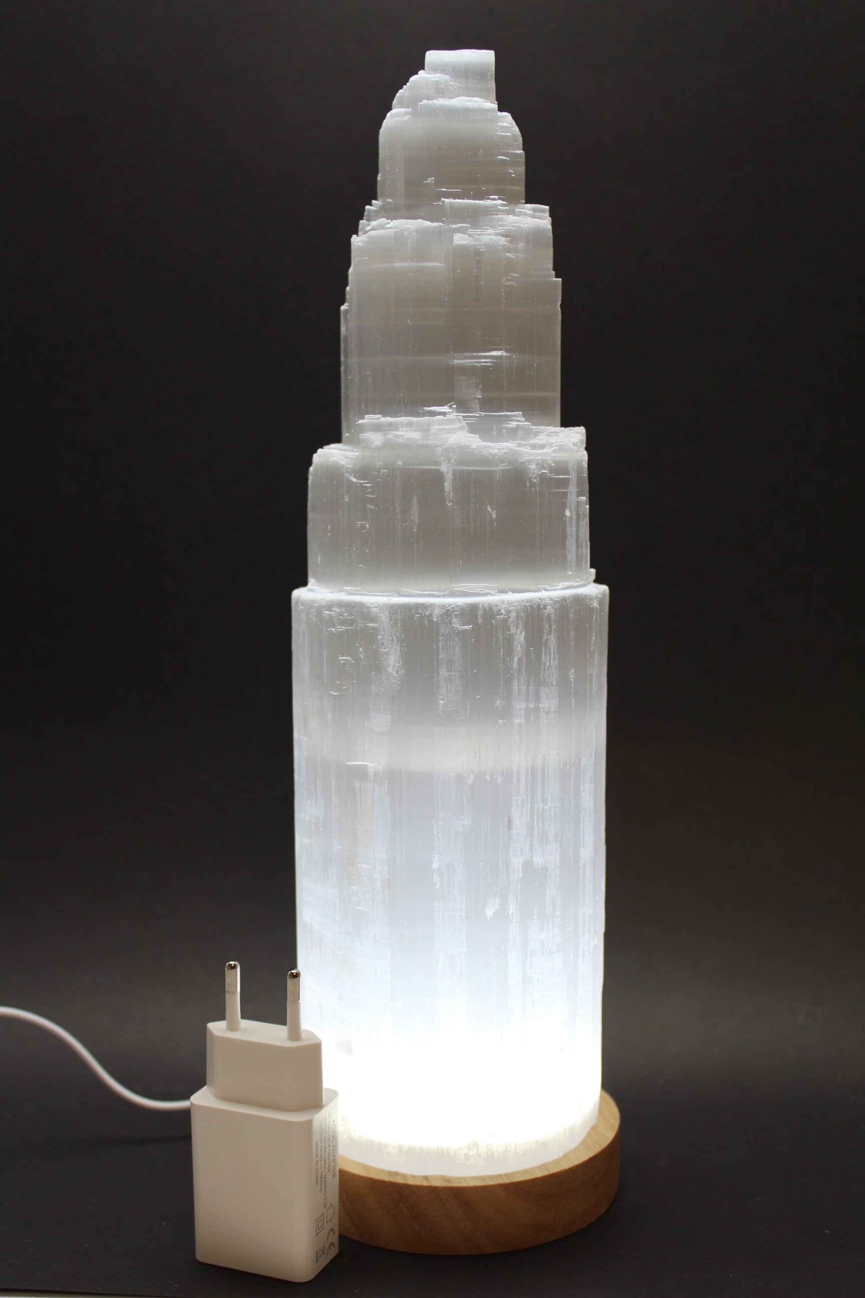 Selenit Lampe 30 cm