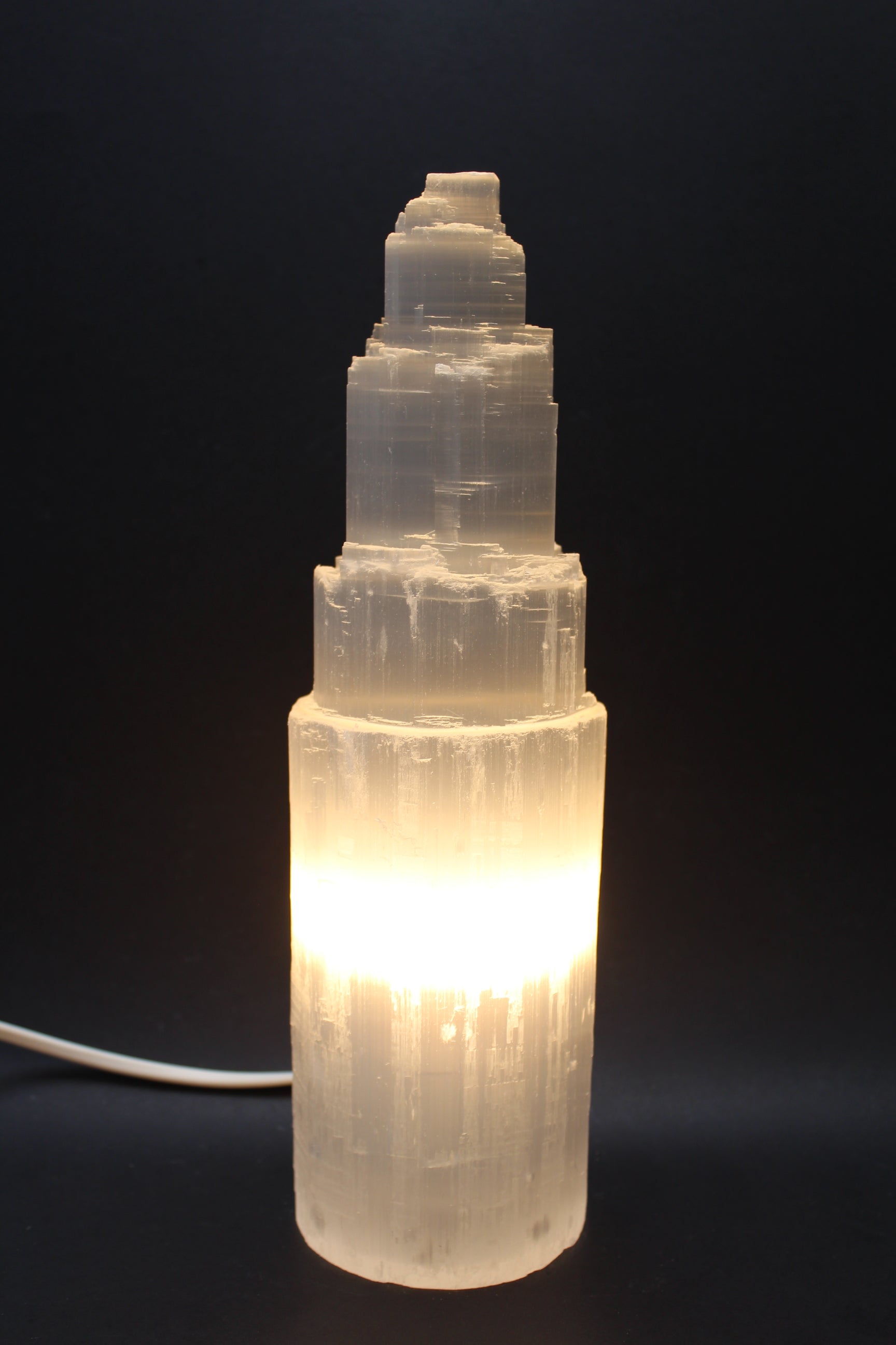 Selenit Lampe 30 cm