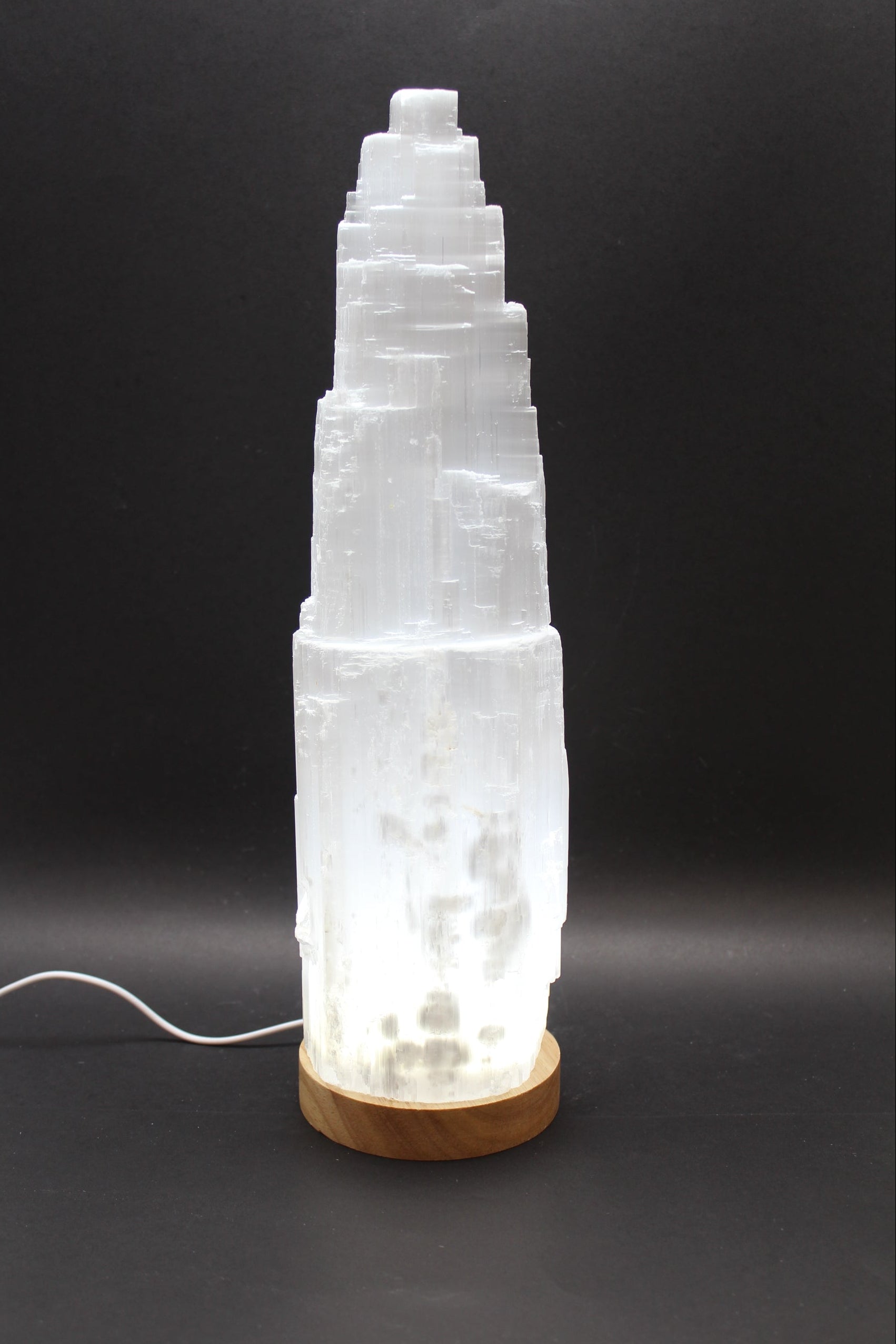 Selenit Lampe 35 cm