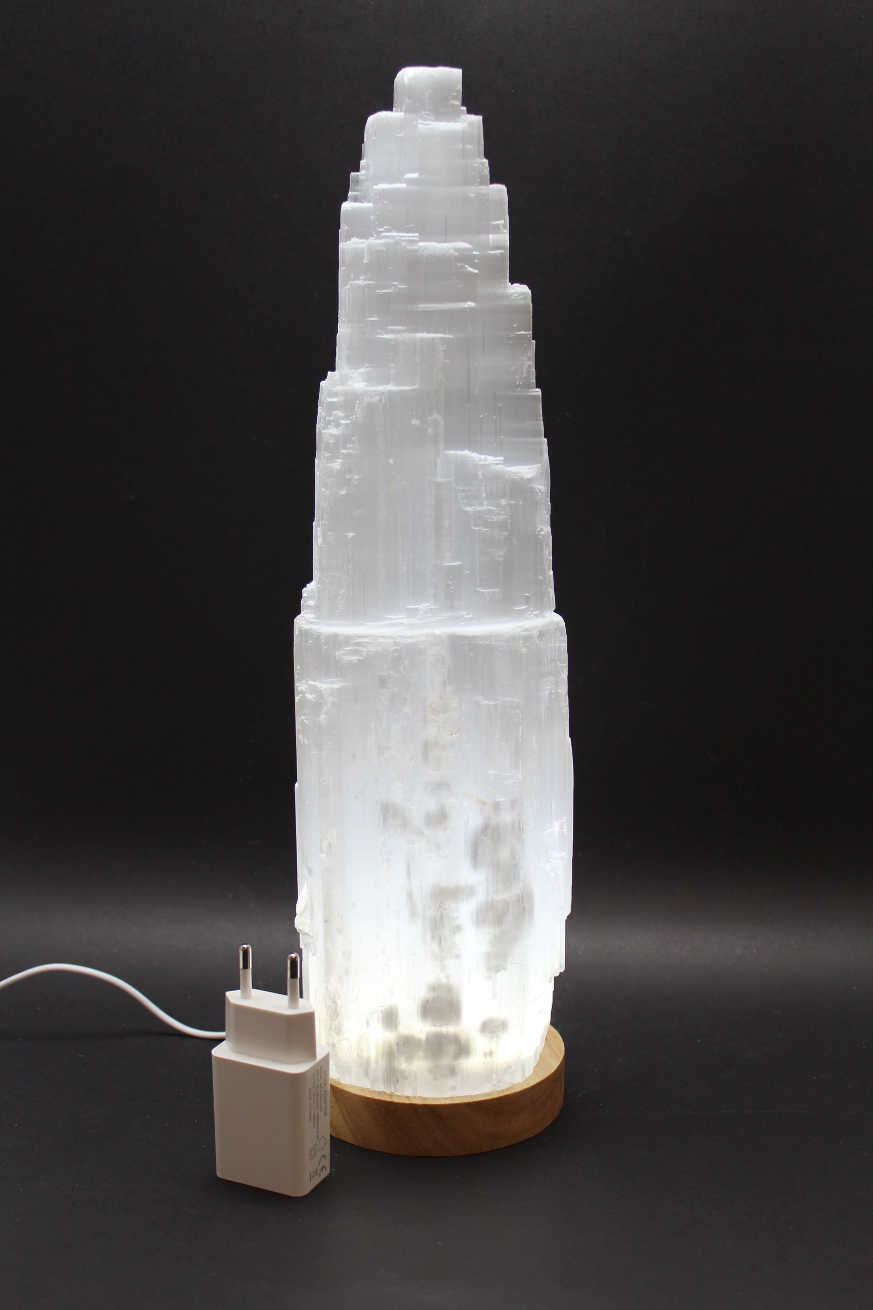 Selenit Lampe 35 cm