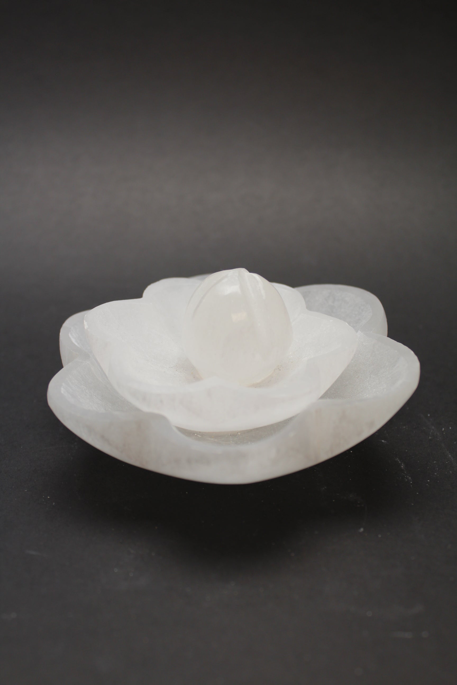 Selenit Blomst/Lotus - 10cm