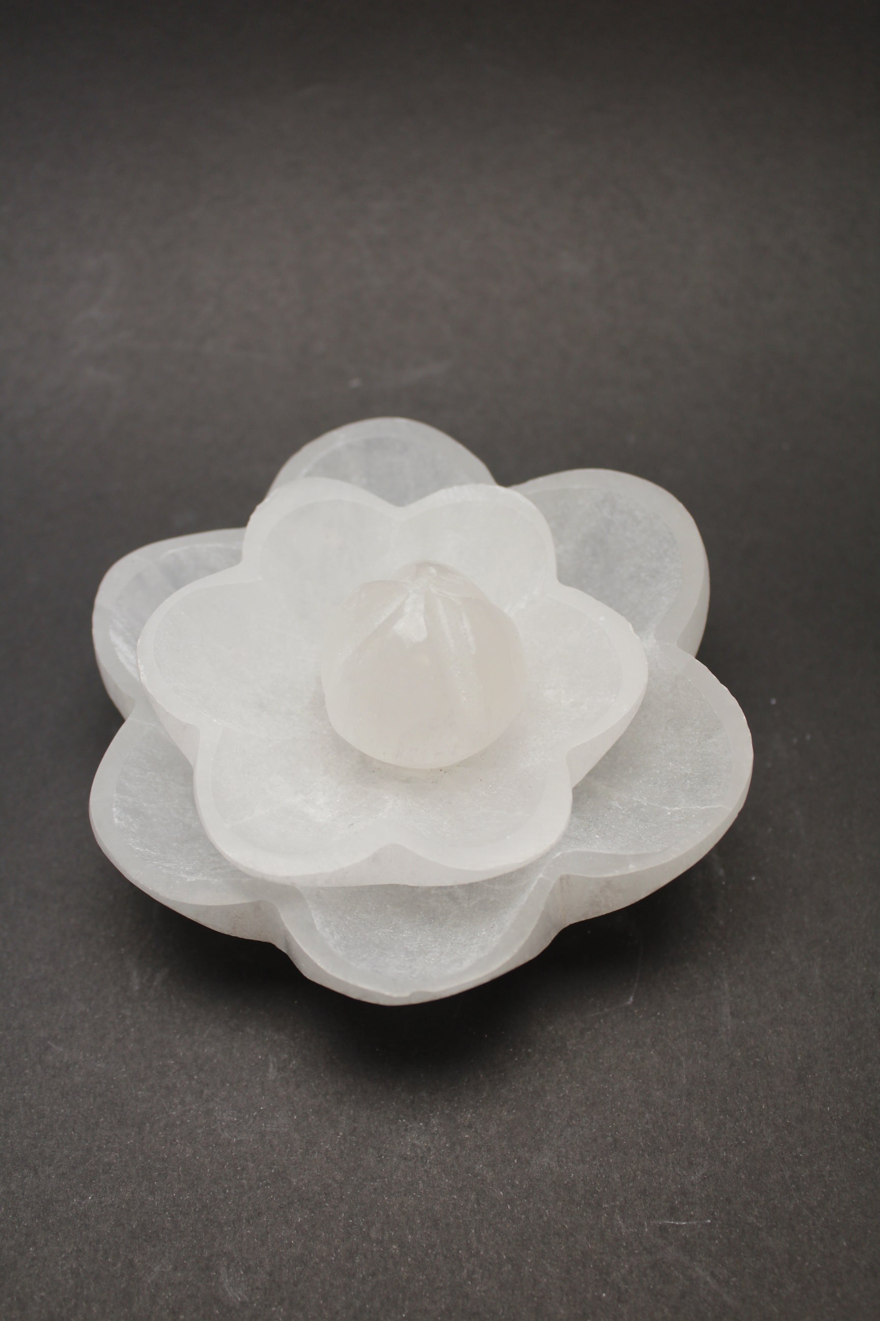 Selenit Blomst/Lotus - 10cm