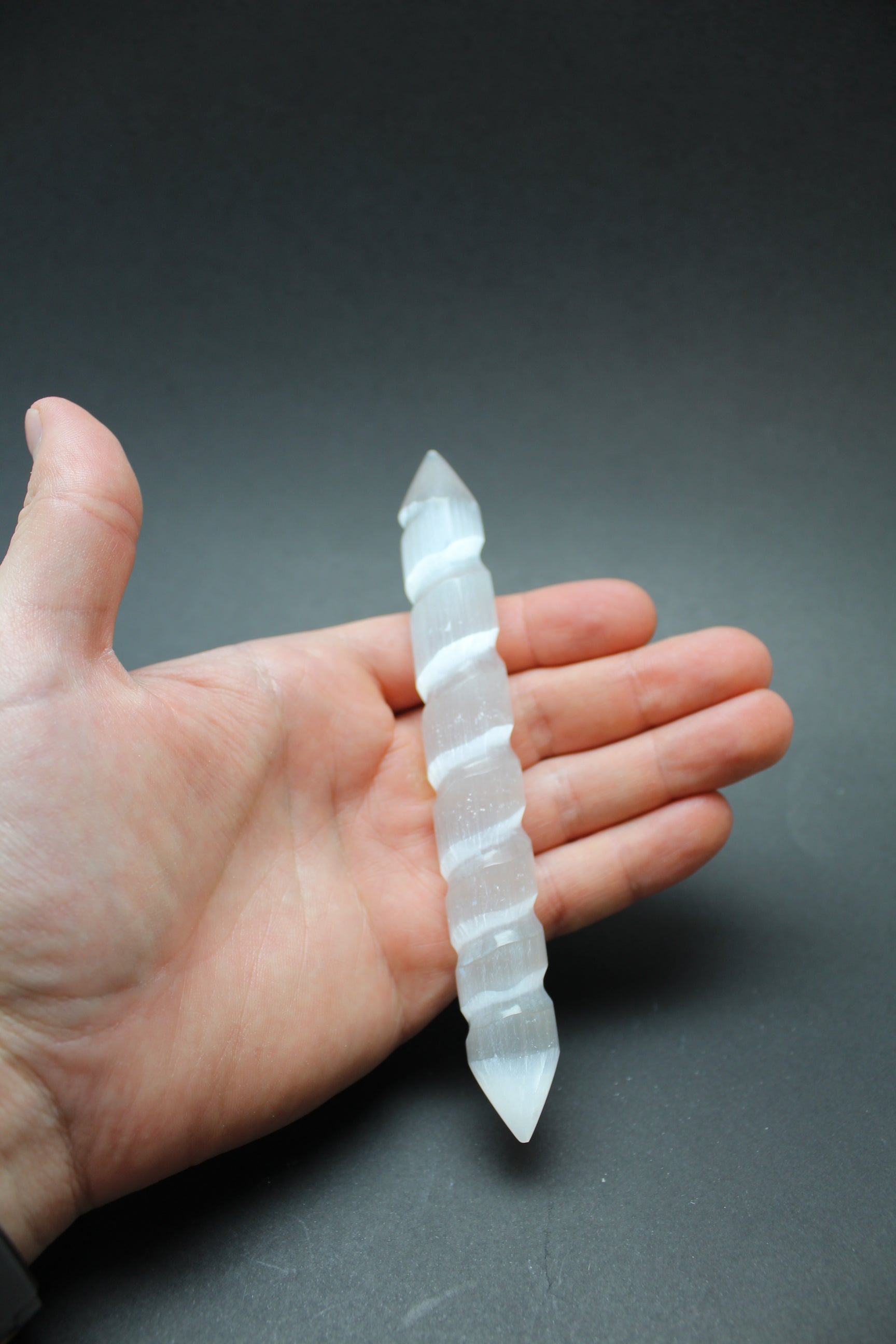 Selenit Stav Dobbletspids - 15cm