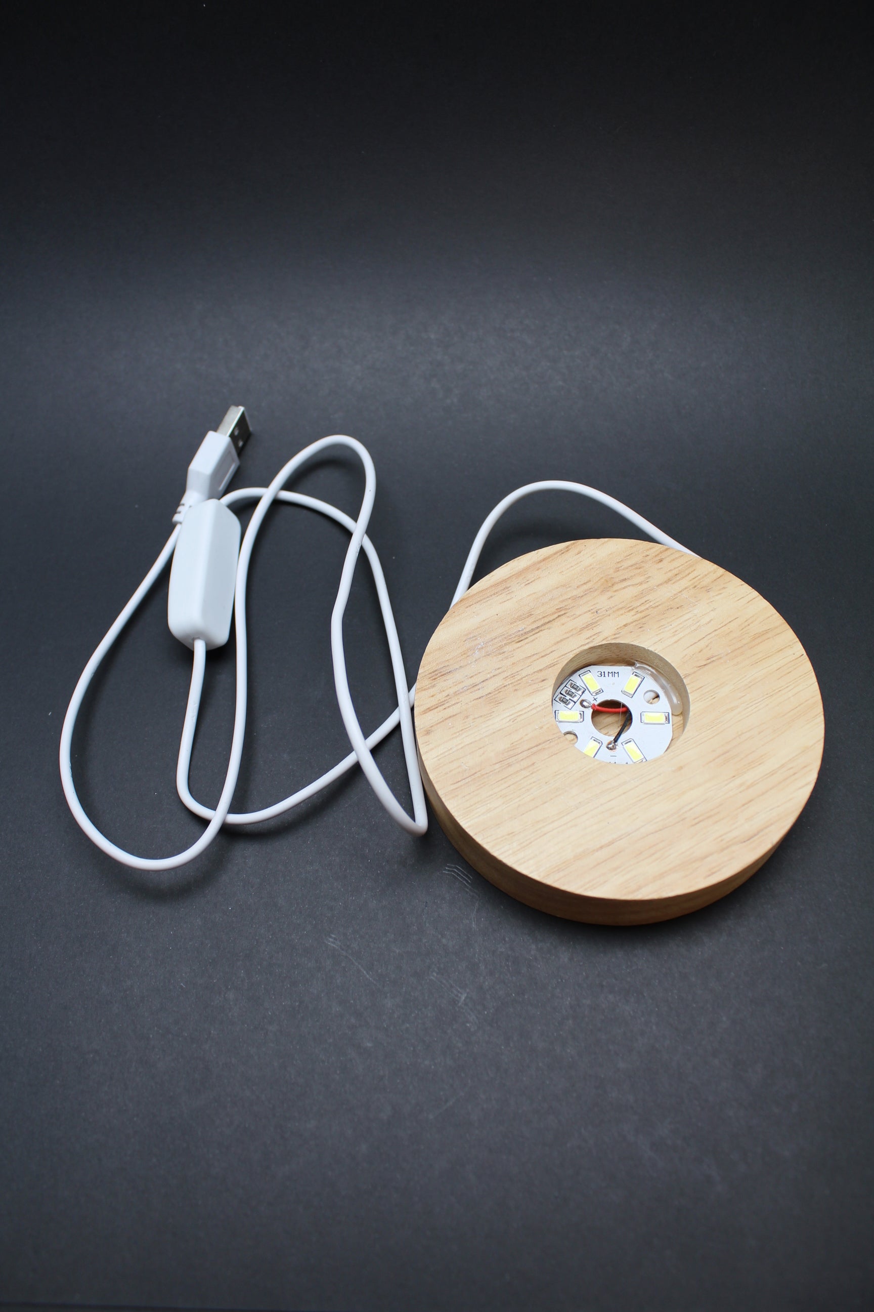 LED Træholder med lys - 10 cm