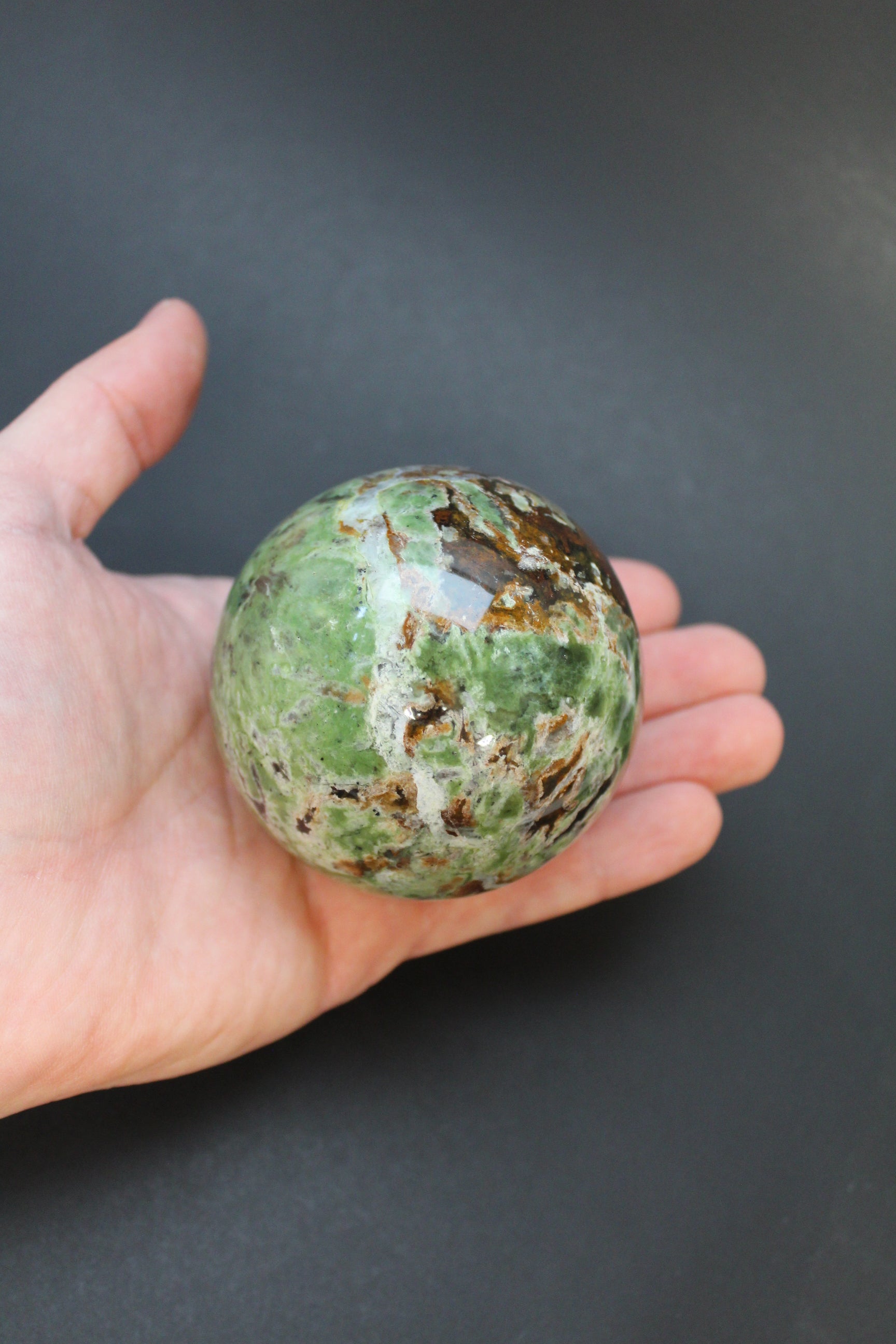 Chrysopras Kugle - Nr. 2