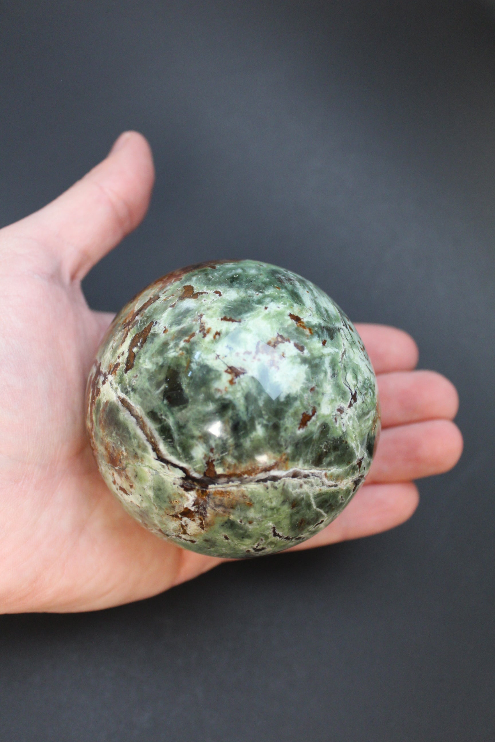 Chrysopras Kugle - Nr. 5