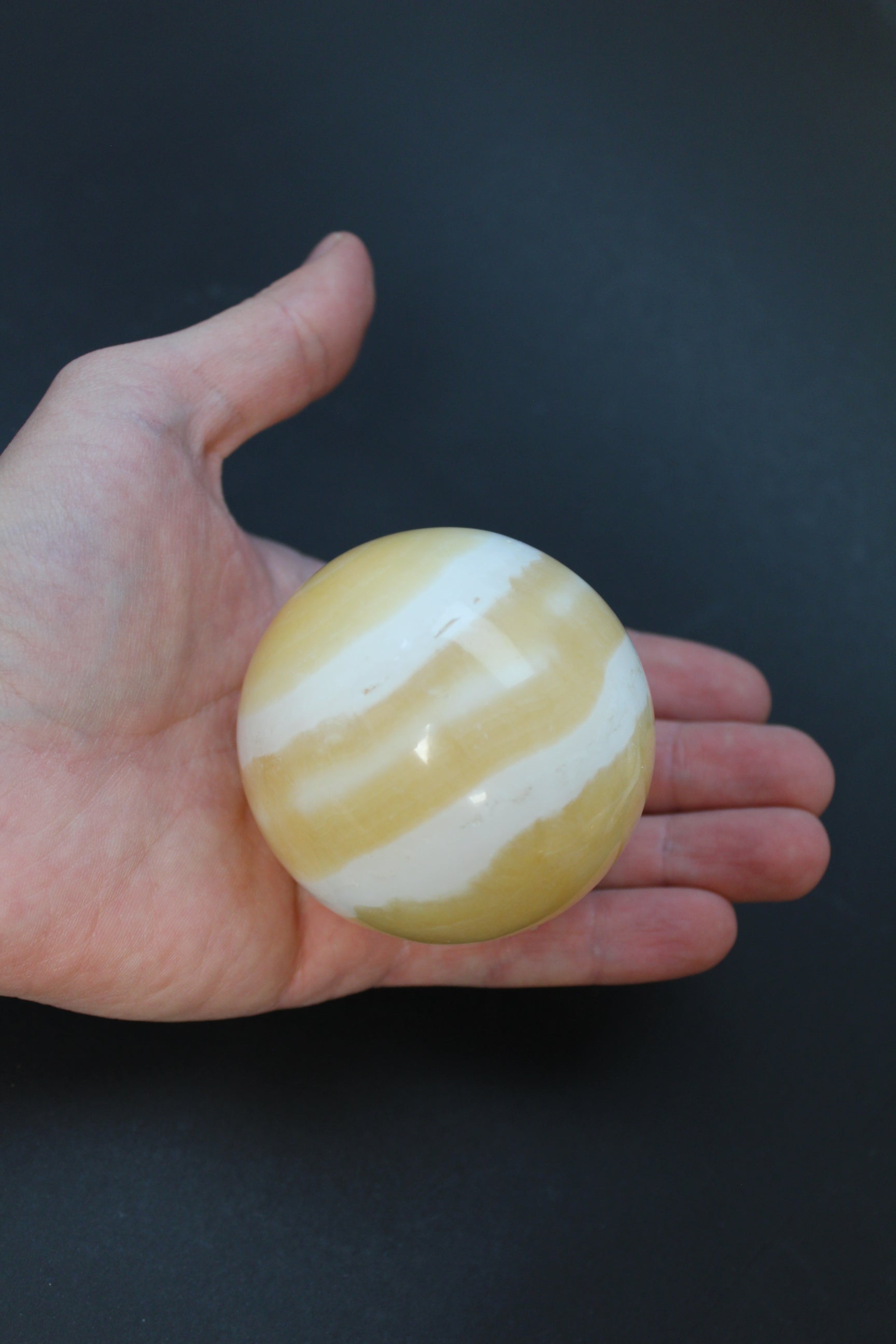 Orange Calcit Kugle - Nr. 3