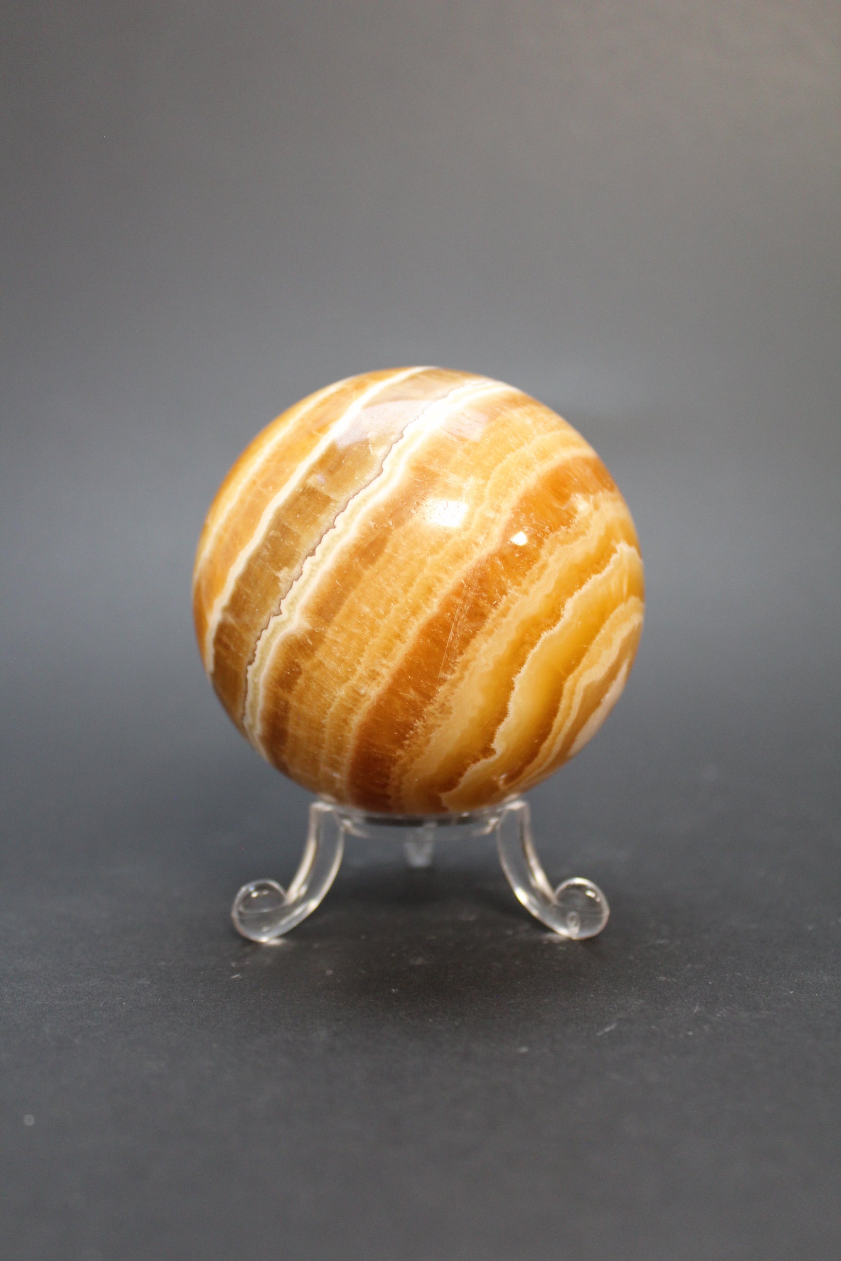 Orange Calcit Kugle - Nr. 6