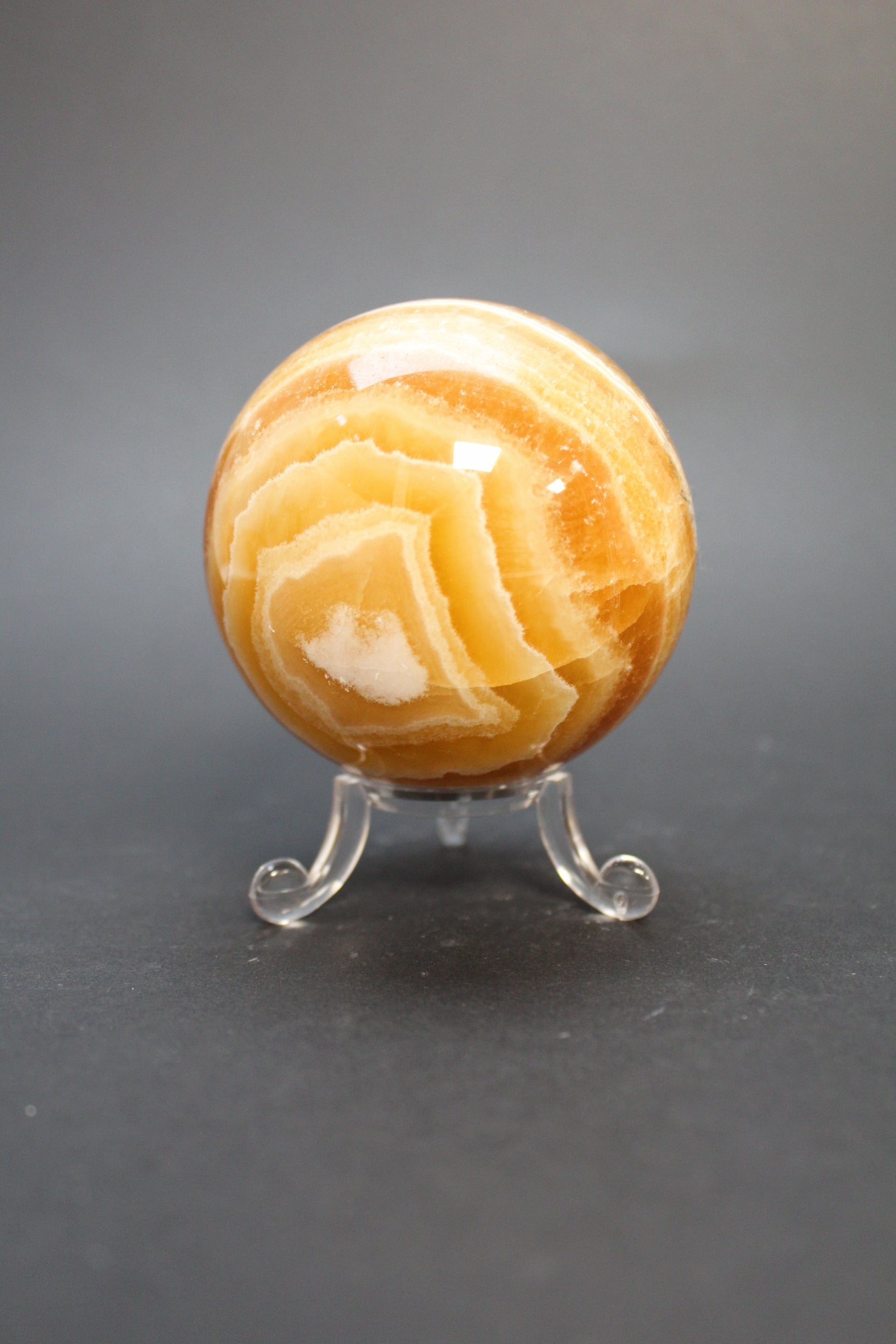 Orange Calcit Kugle - Nr. 6