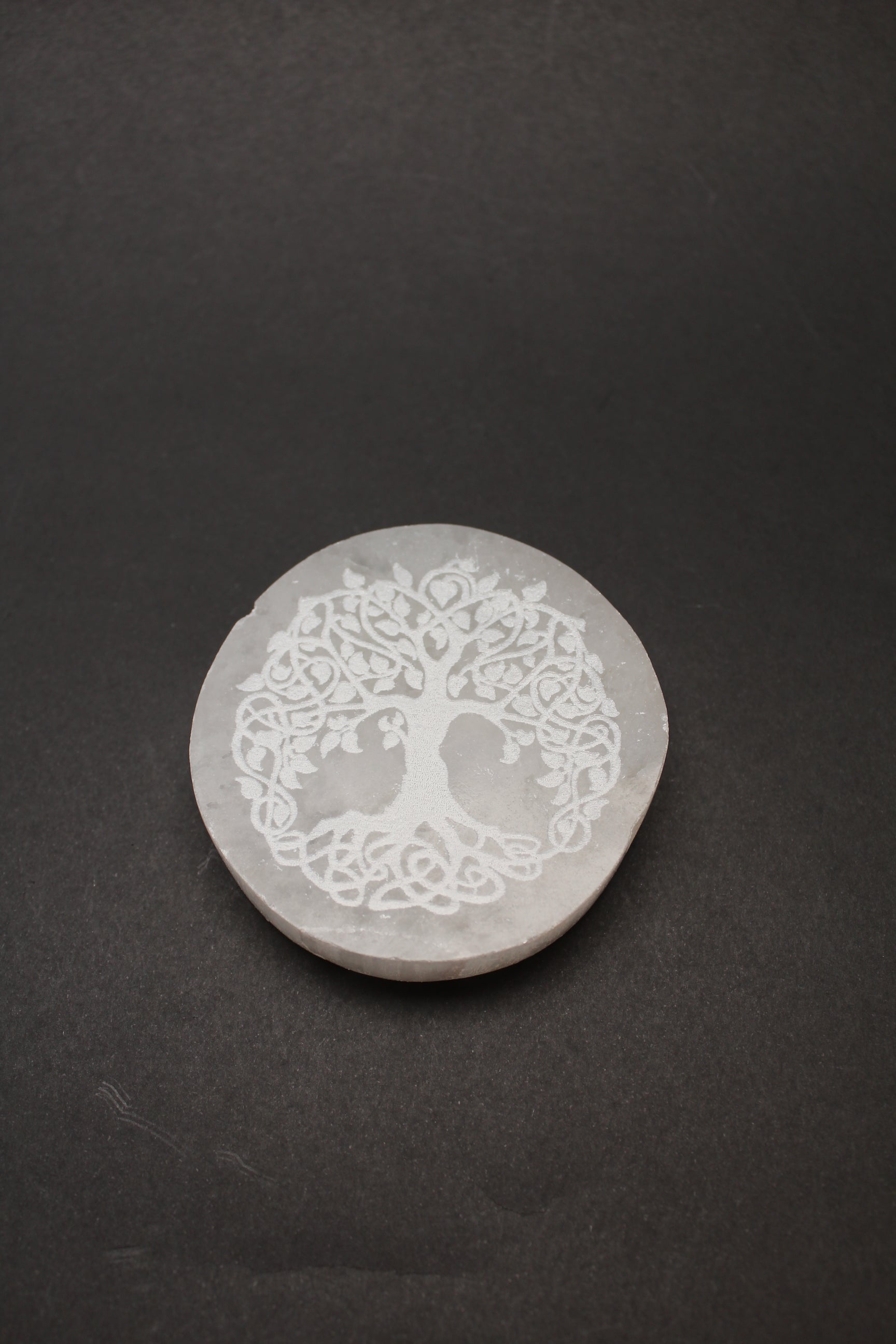 Selenit Plade - Livets Træ - 7cm