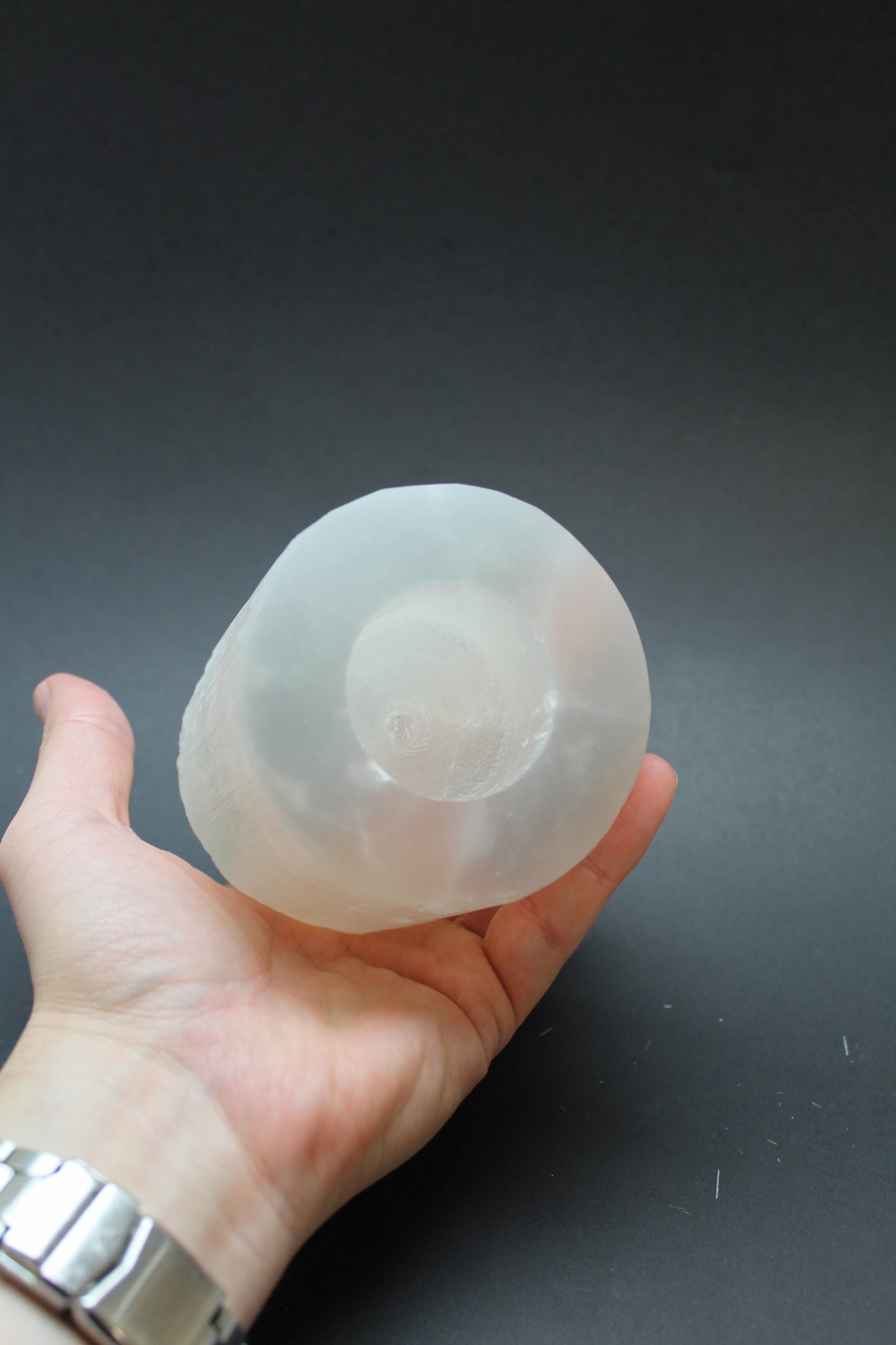 Selenit Fyrfadsstage - 8cm