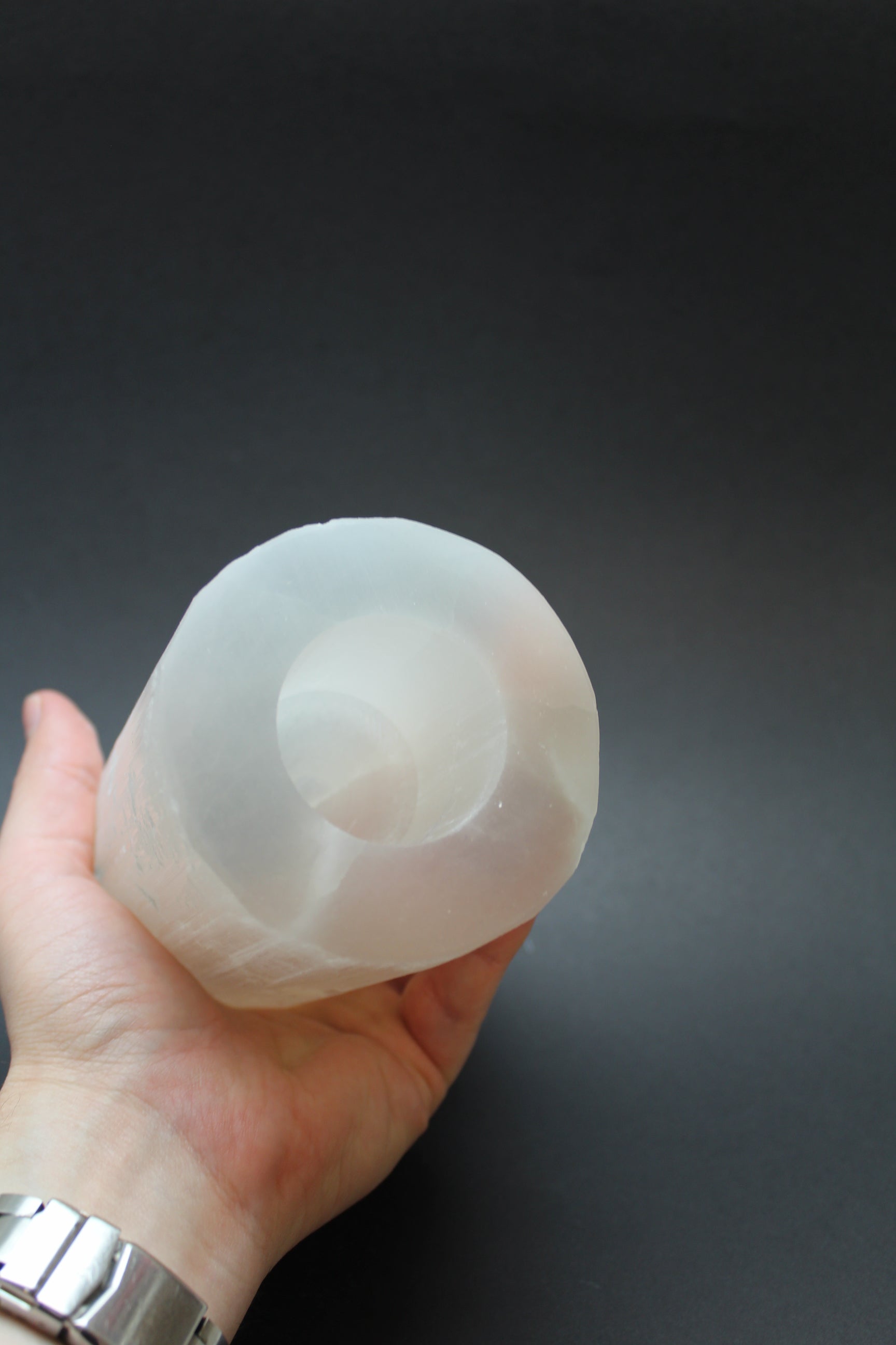 Selenit Fyrfadsstage - 12cm