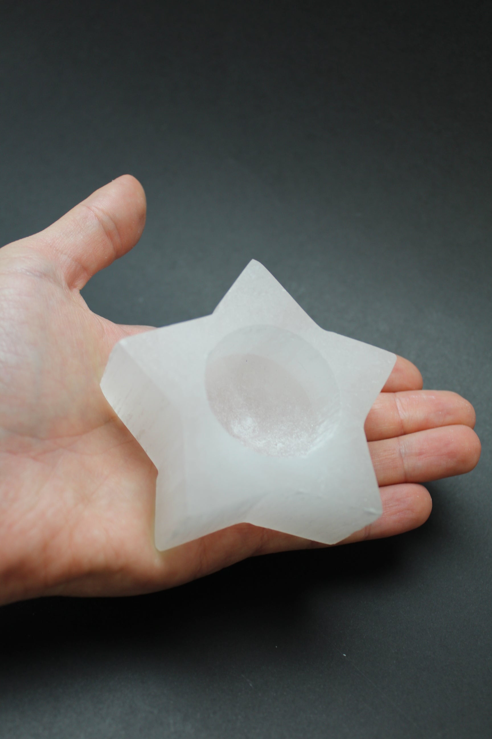 Selenit Fyrfadsstage - Stjerne - 8cm