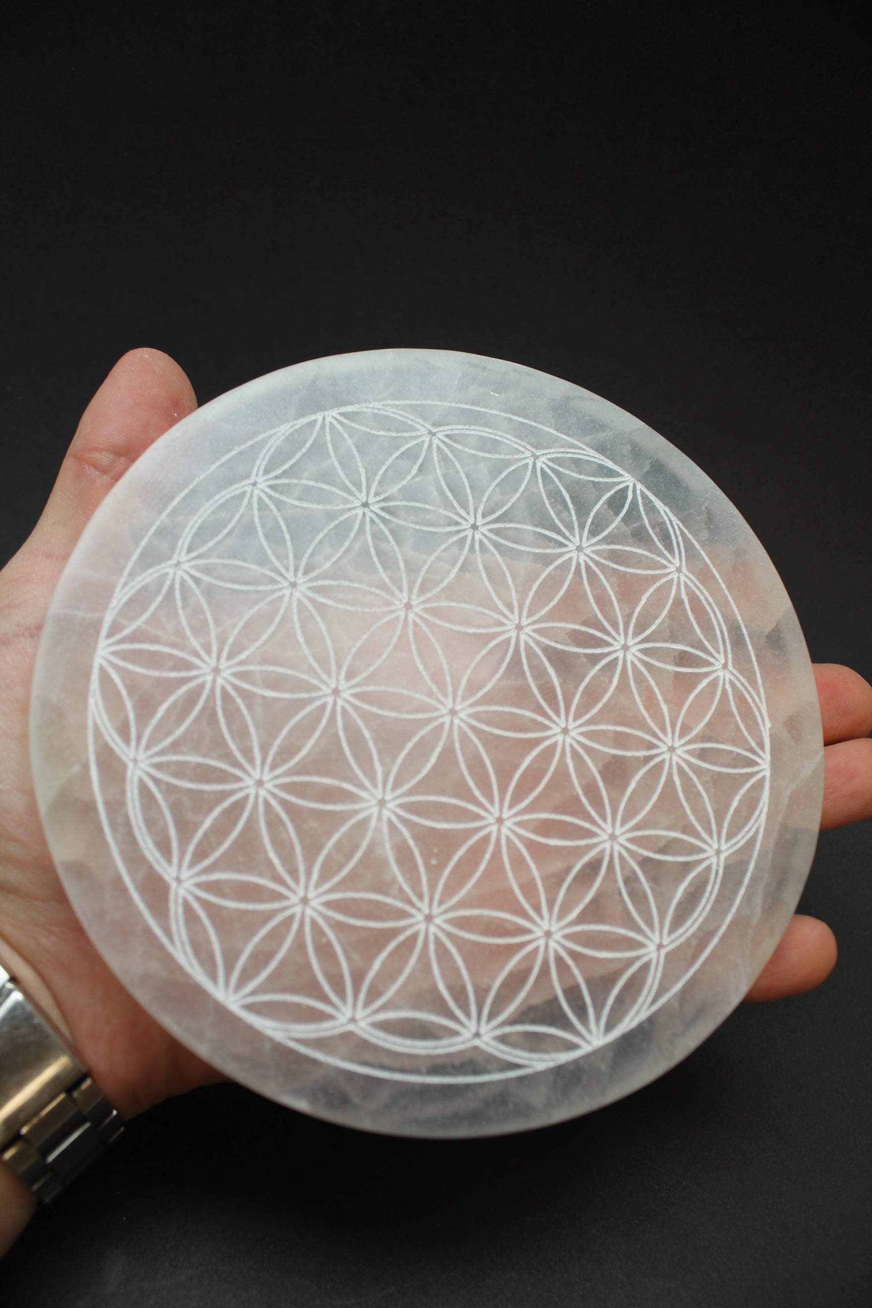 Selenit Plade - 14-15cm - Livets Blomst