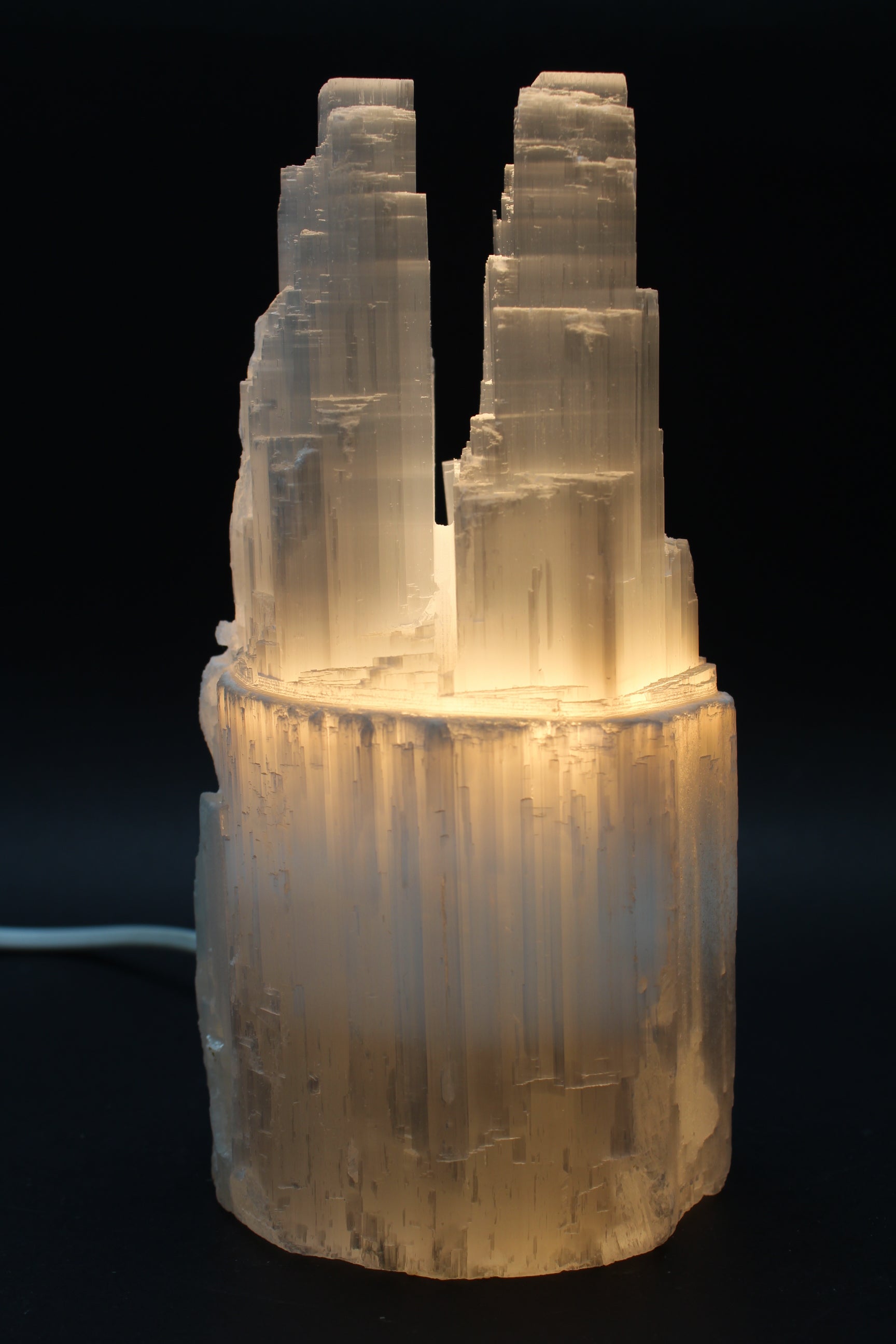 Selenit Lampe - Twin/Double - 20 cm