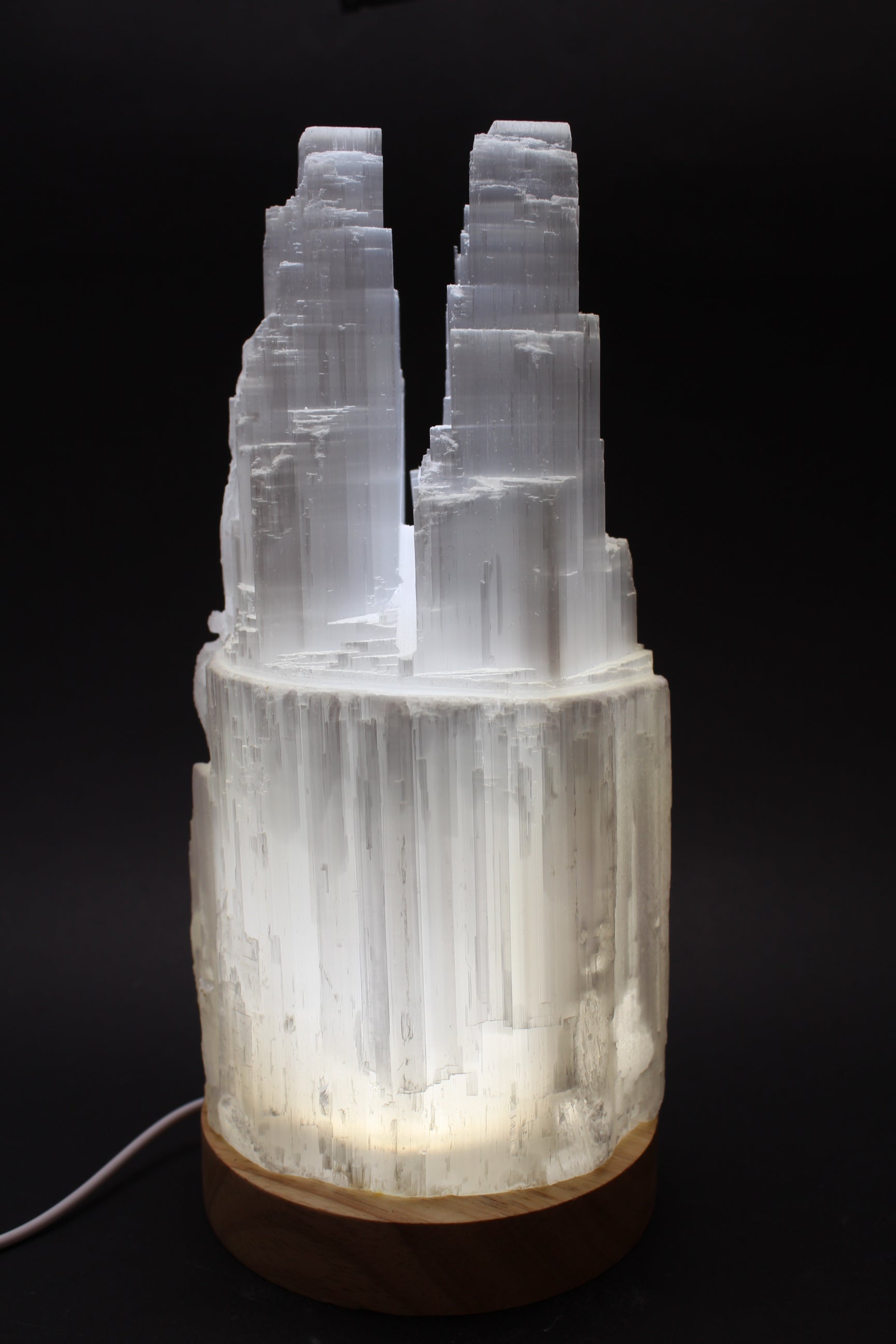 Selenit Lampe - Twin/Double - 20 cm