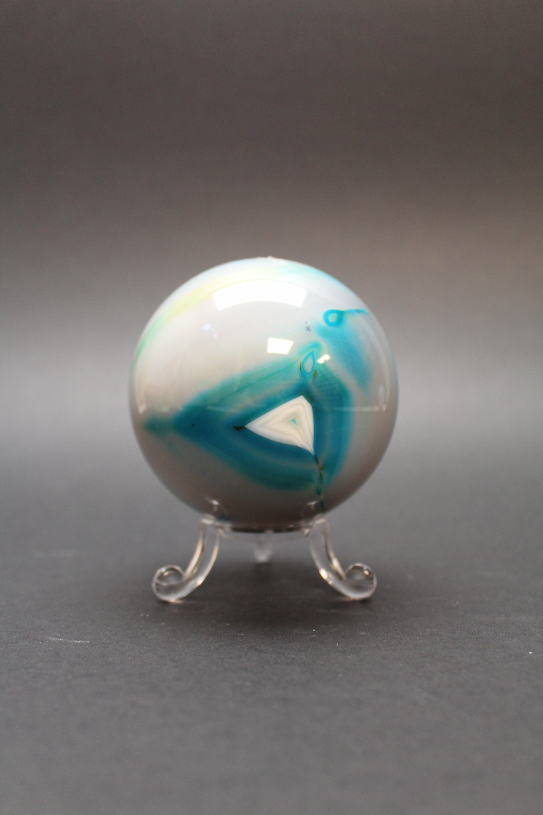 Blå Agat Kugle - Nr. 2