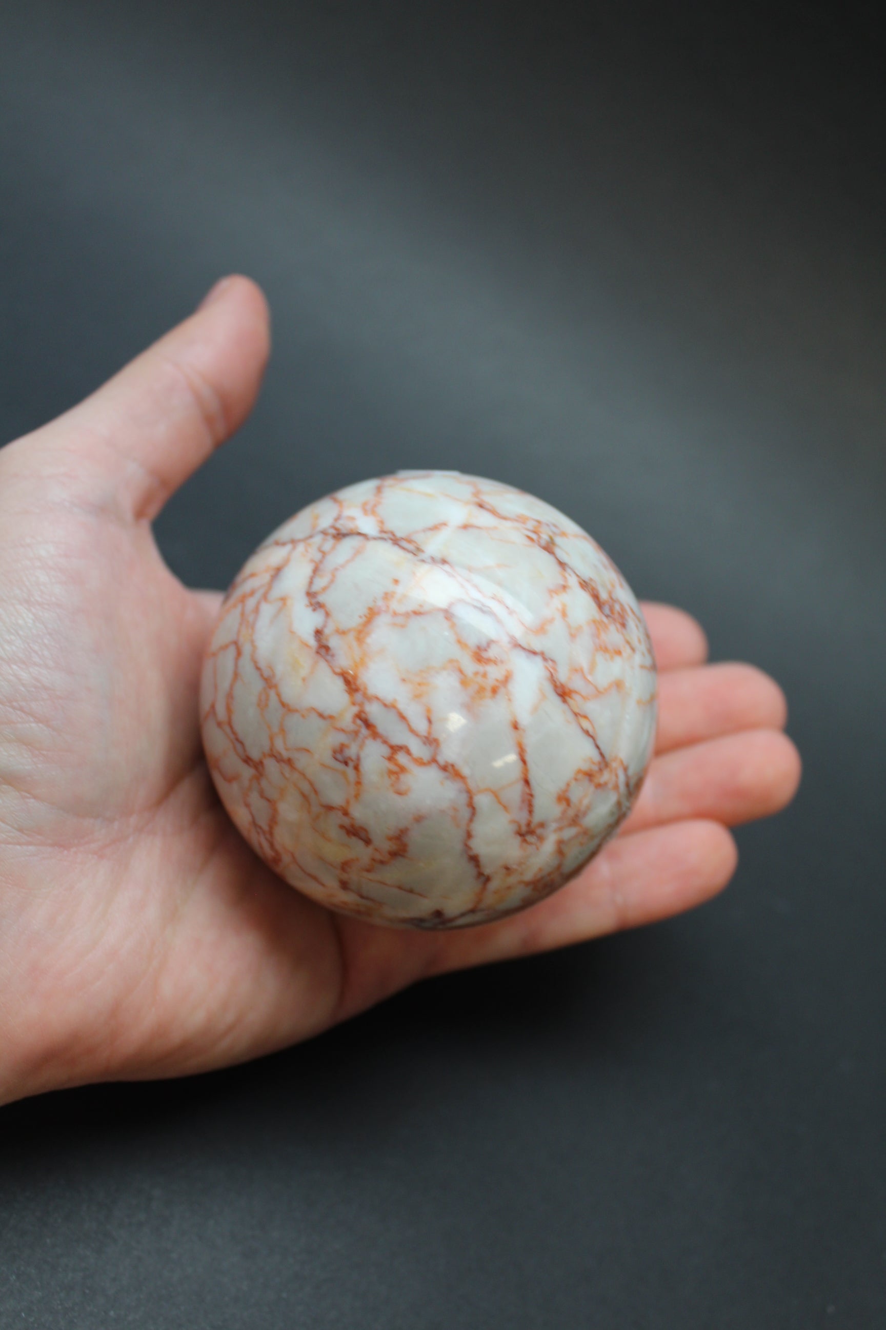 Red Marble Kugle - Nr. 3