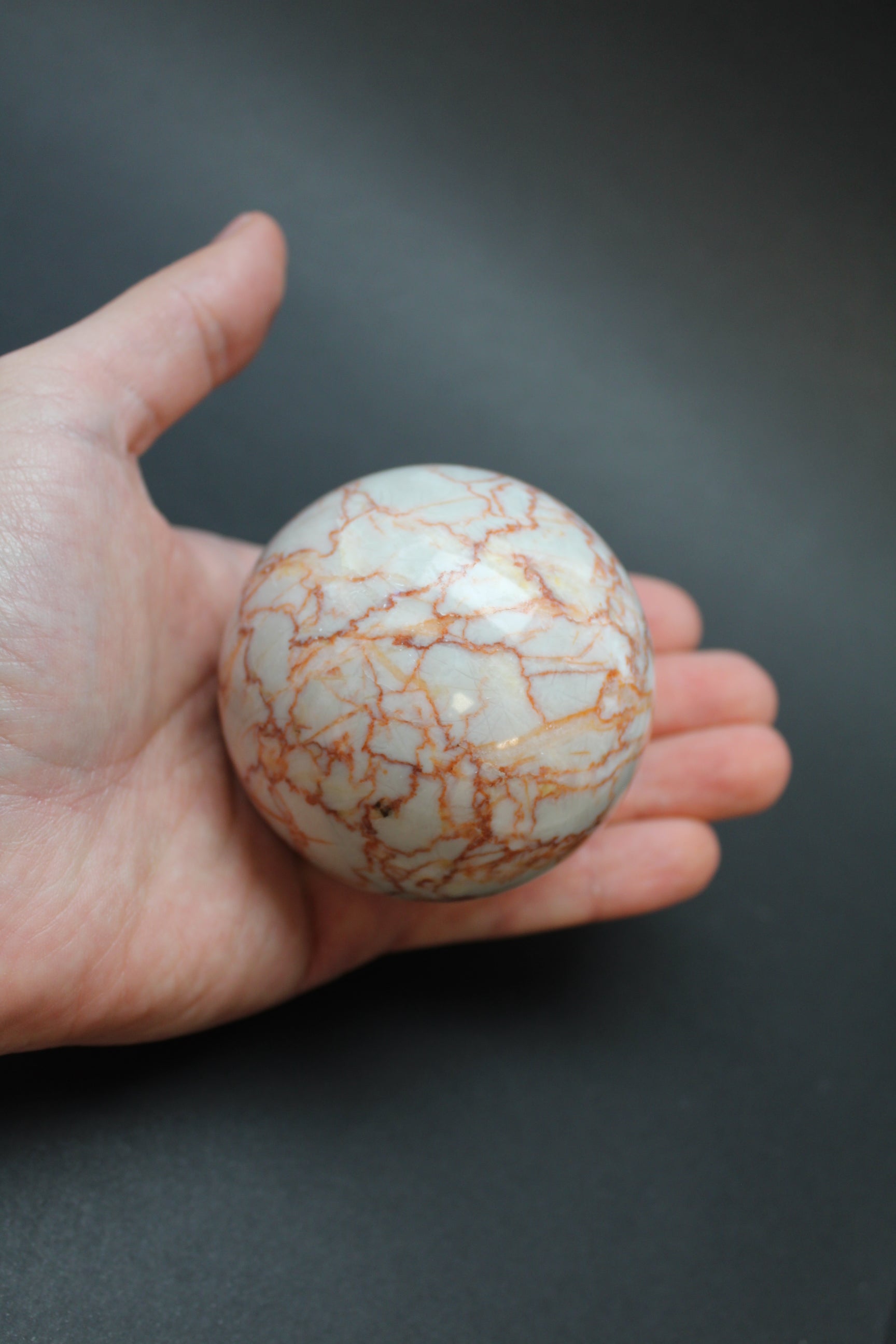 Red Marble Kugle - Nr. 4