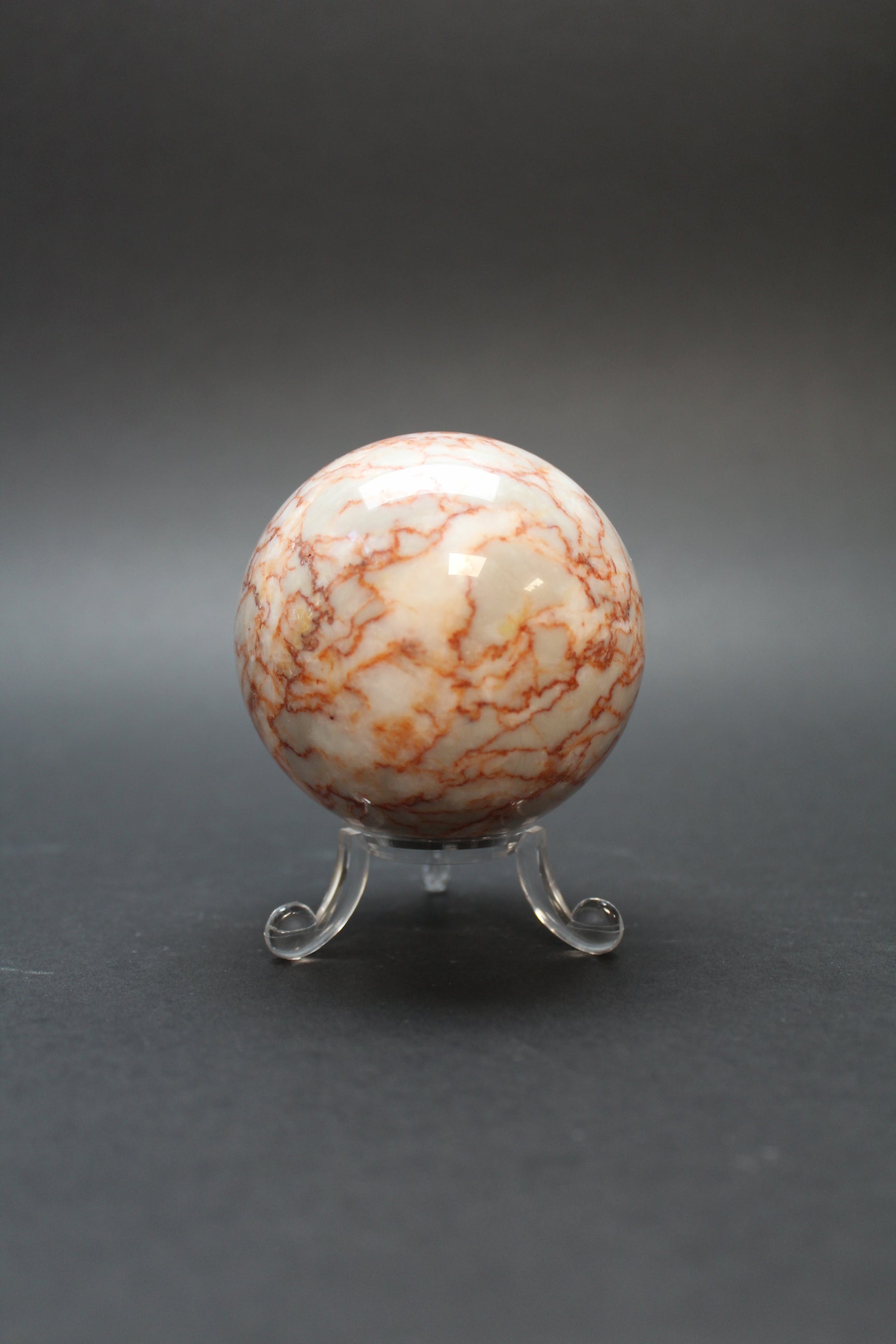 Red Marble Kugle - Nr. 6