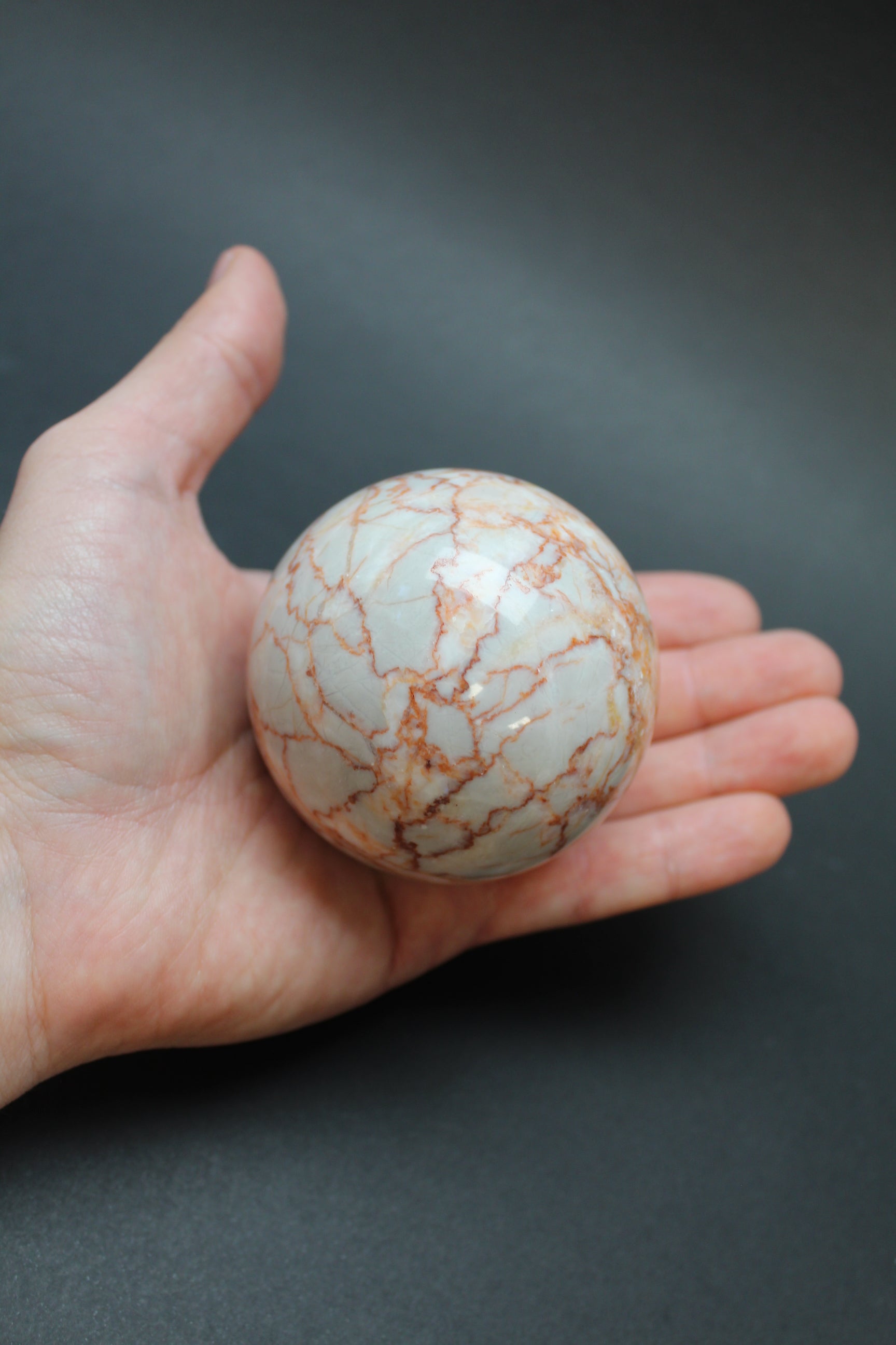 Red Marble Kugle - Nr. 7